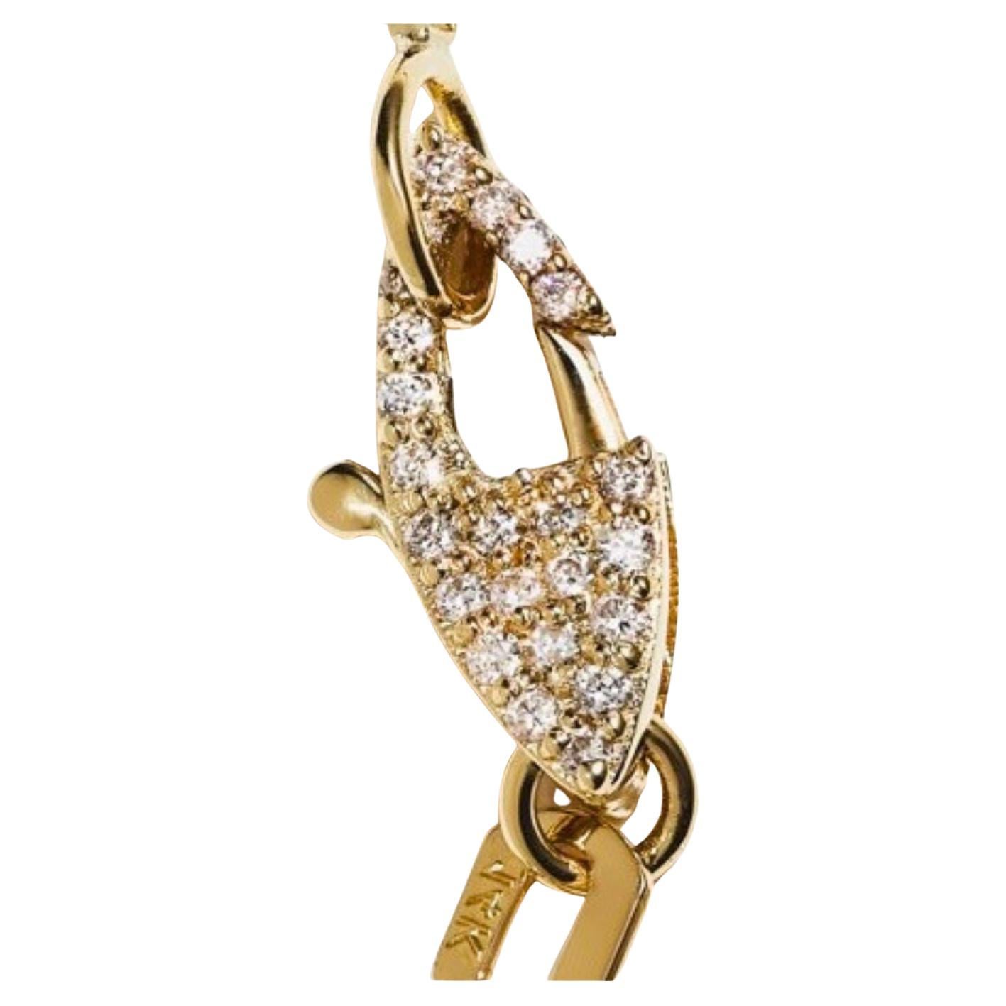 14k Custom Diamond Clasp Chain Enhancer by Series of Eleven For Sale