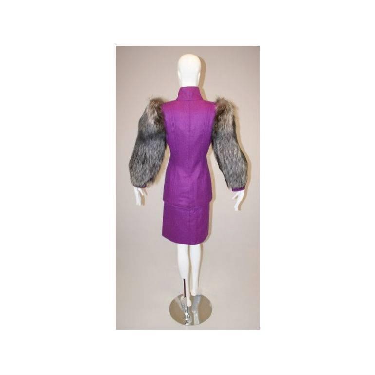 Fabulous 2000s Christian Lacroix Quilted Jacket & Skirt Suit Set with Gold Metal Closures
