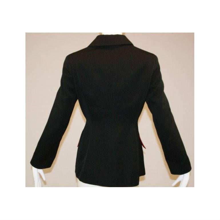 DESIGNER: F/W 2001 Thierry Mugler Couture runway 

Please contact for more information and/or photos.

CONDITION: GREAT- A FEW VERY LIGHT RUB SPOTS ON THE RIGHT LEFT COLLAR. YOU HAVE TO TURN THE COLLAR INTO THE RIGHT LIGHT TO SEE THE LIGHT