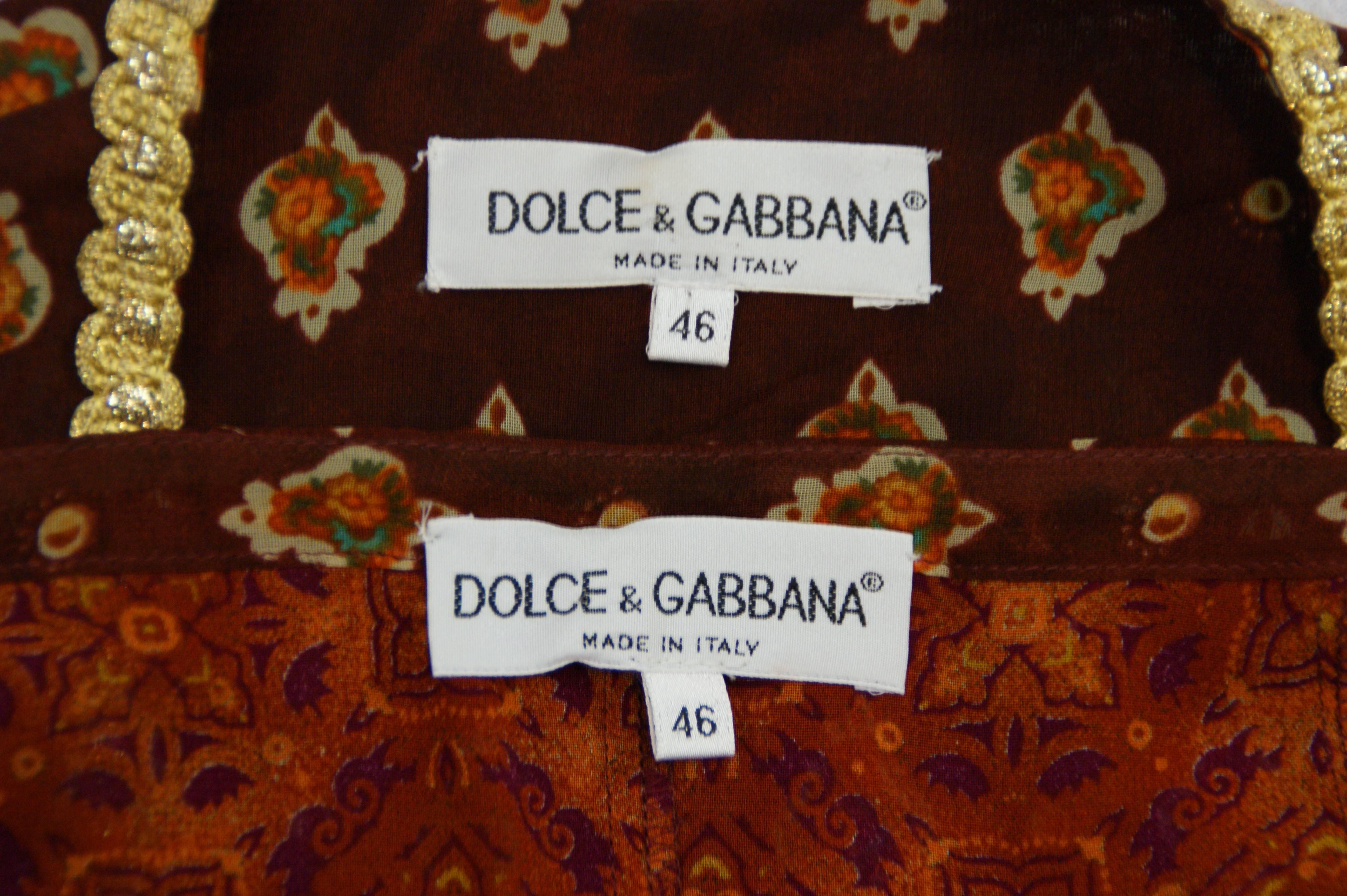S/S 1994 Runway Dolce & Gabbana Gypsy Fringe Crop Top & Skirt Ensemble Suit  1