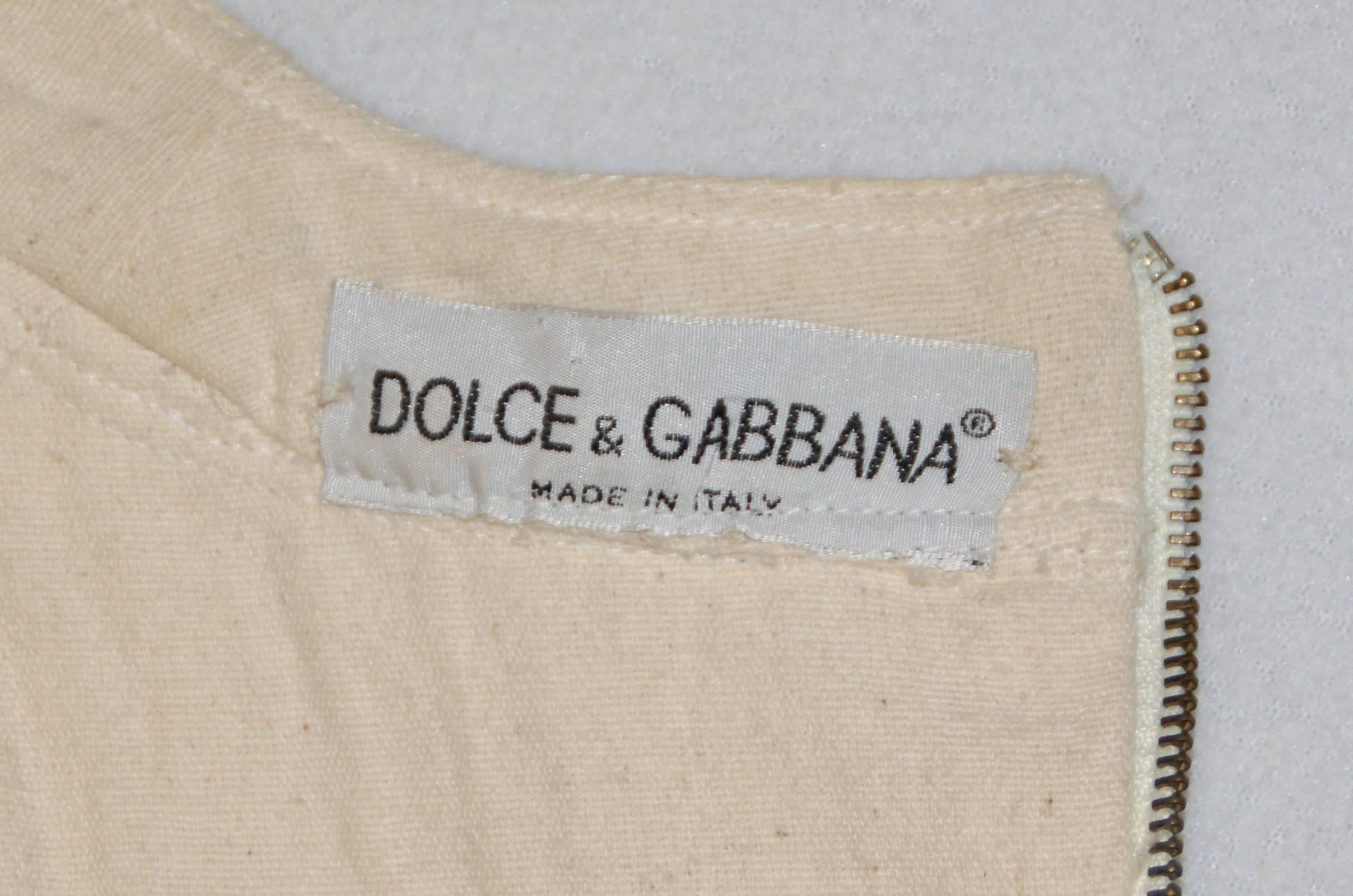 S/S 1994 Dolce & Gabbana Runway Ivory Grunge Ballerina Tulle Gown Dress In Excellent Condition In Yukon, OK