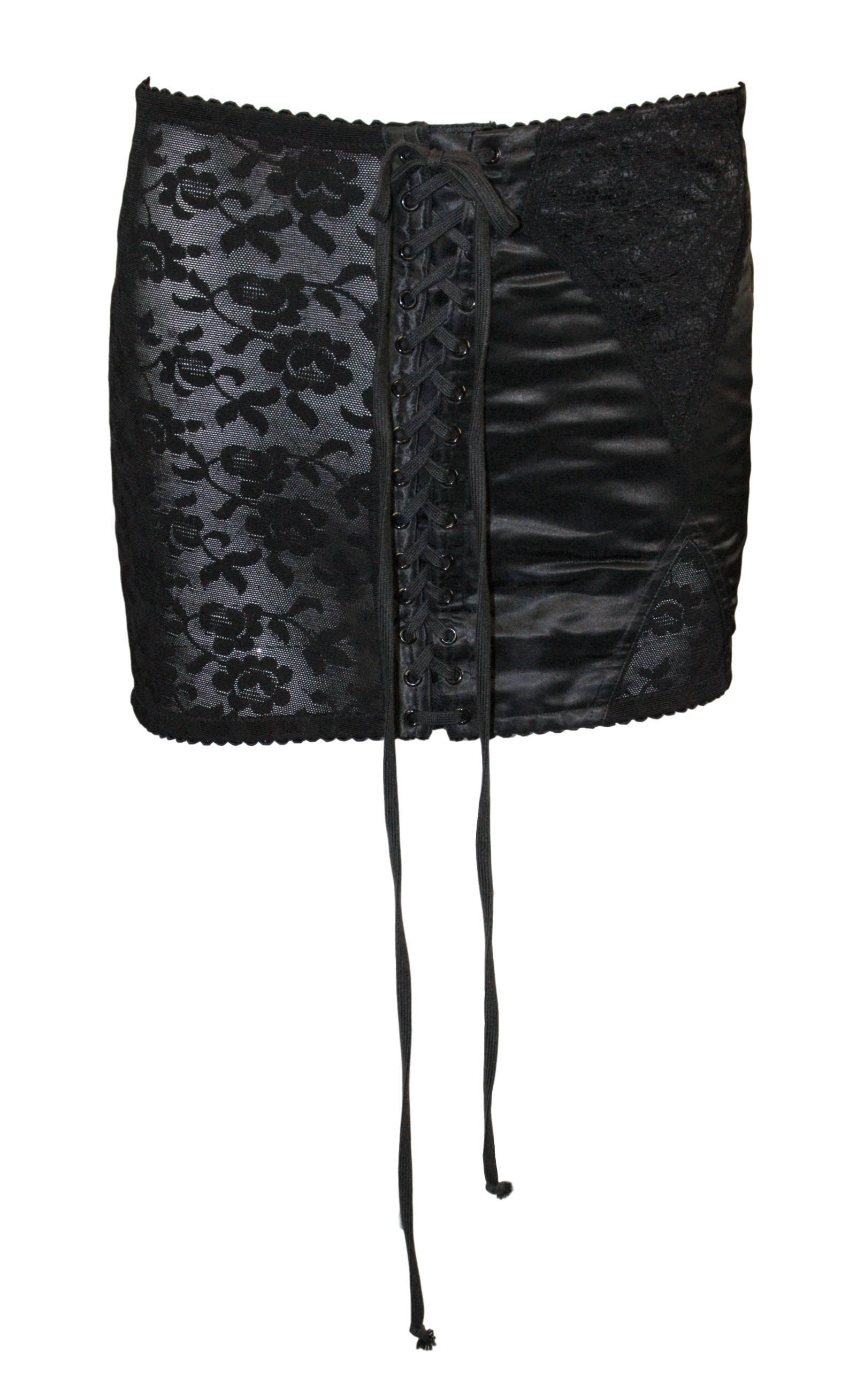 black corset and skirt set