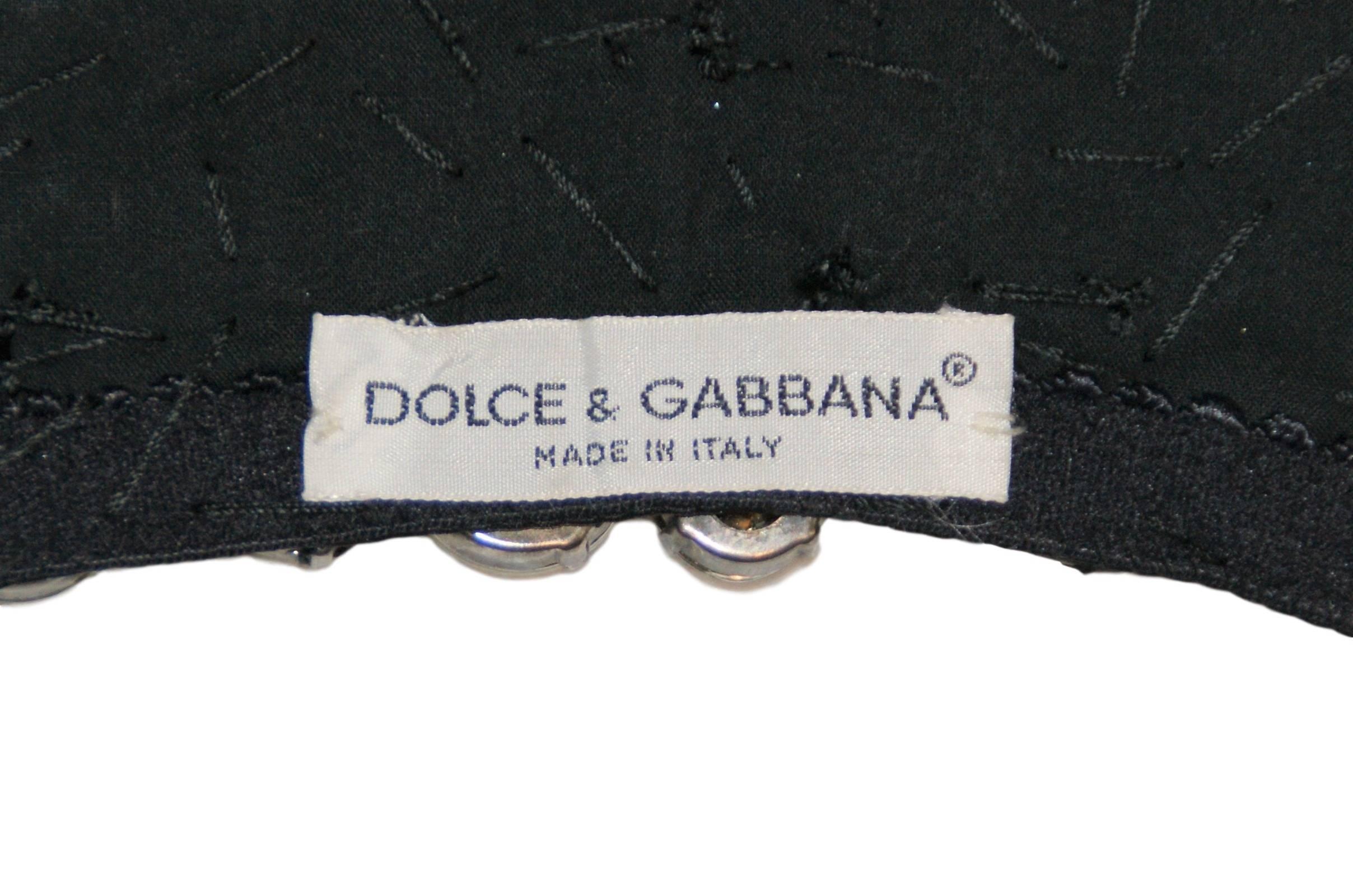 F/W 1991 Dolce & Gabbana Crystal Bustier Bra Halter Crop Top XS 5