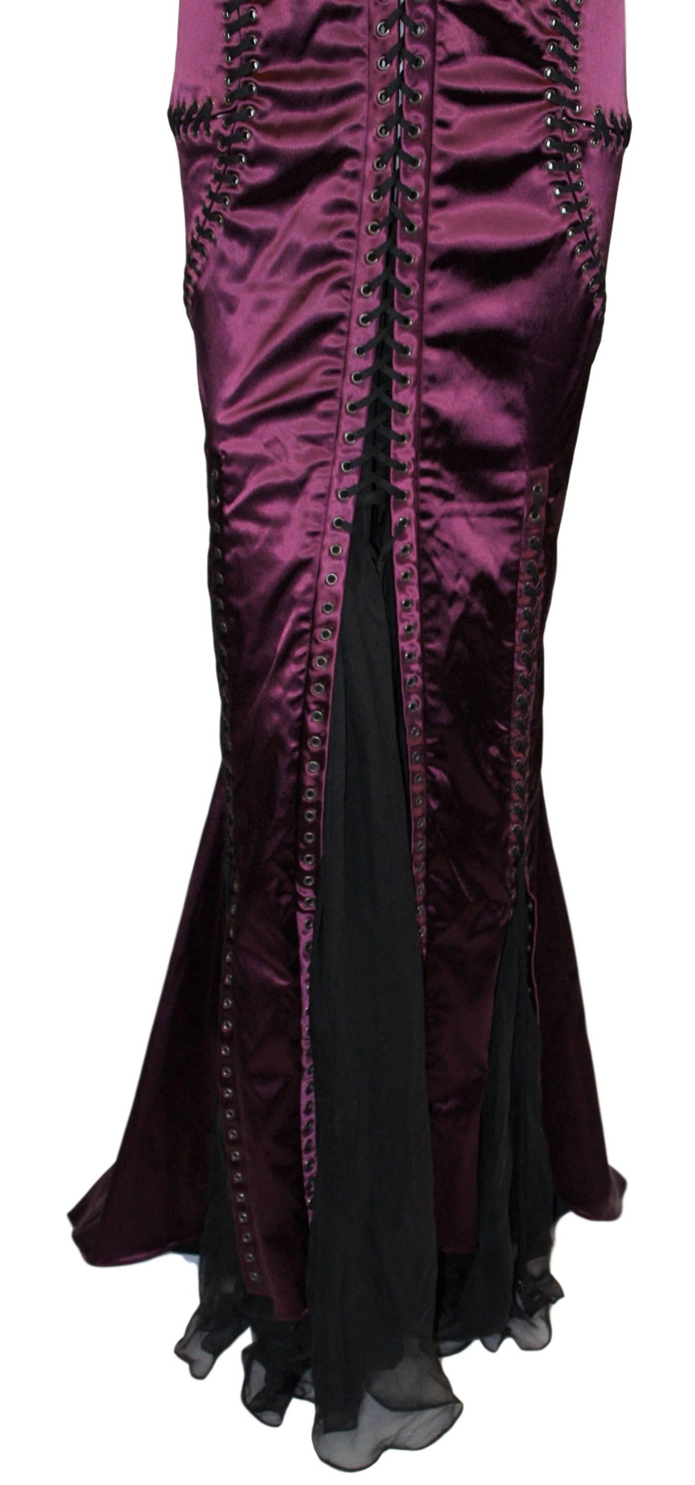 burgundy corset dress