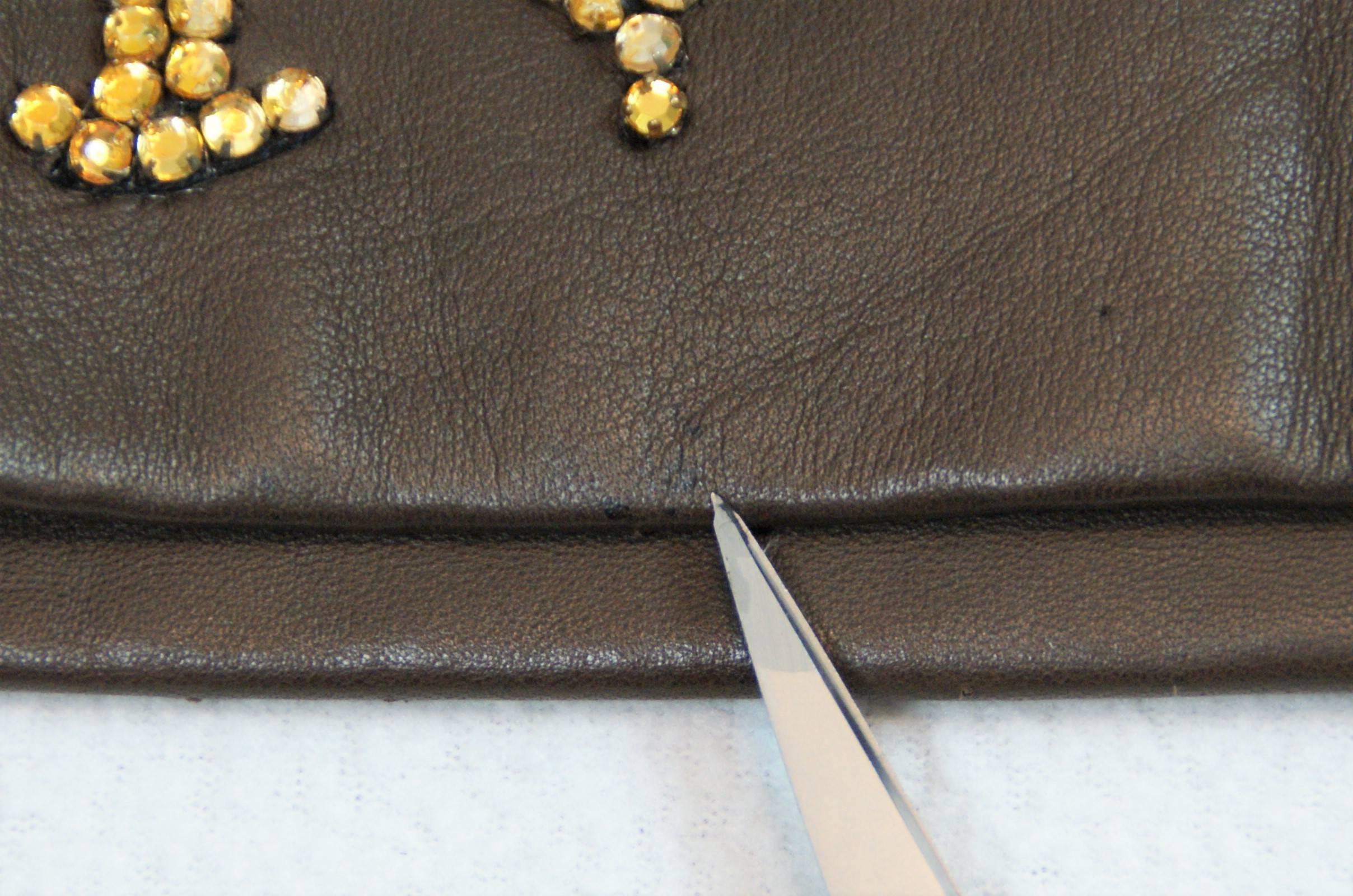 F/W 1997 Atelier Versace Runway by Gianni Crystal Beaded Leather Mini Skirt 1