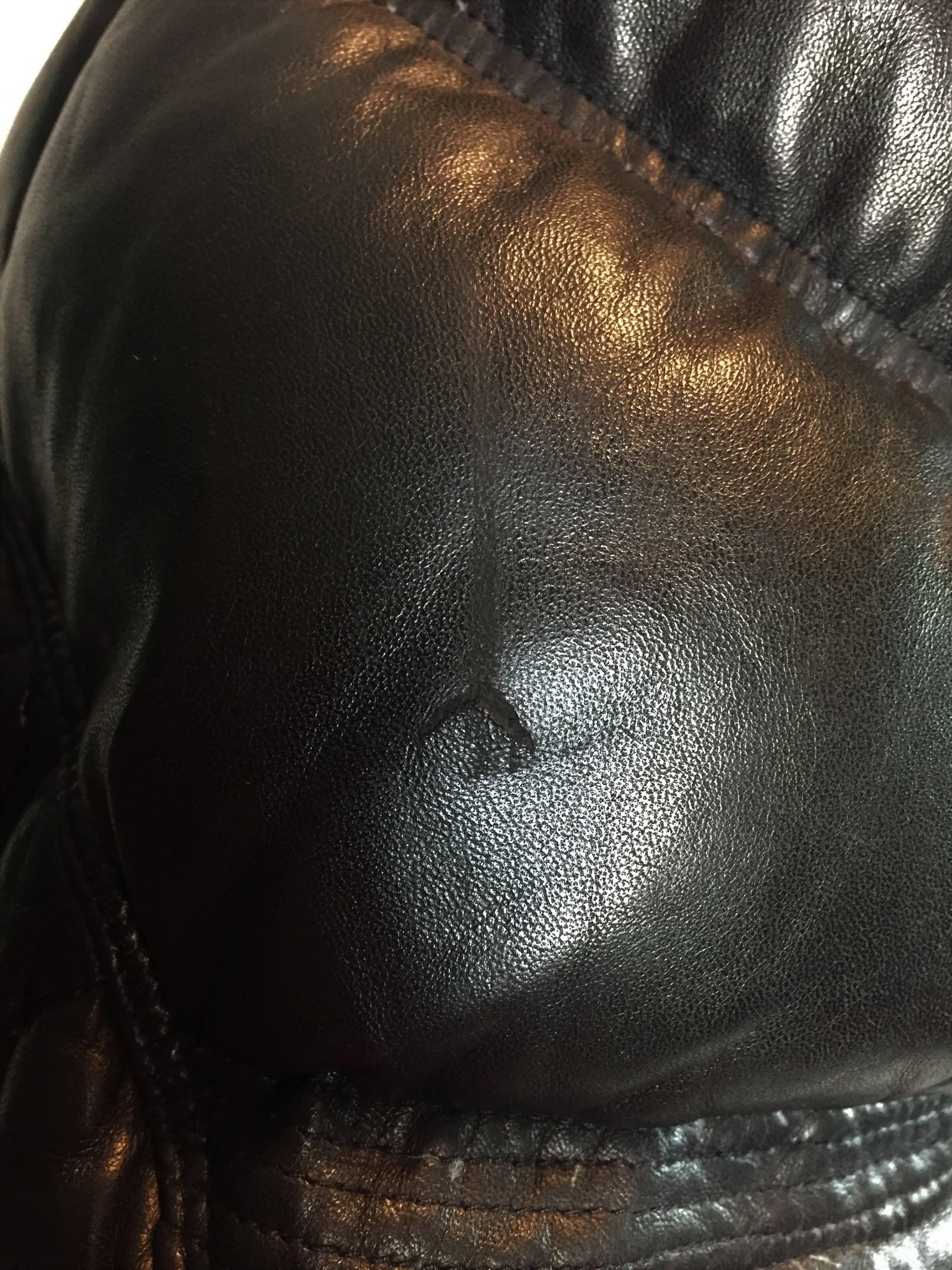 A/W 1992 Gianni Versace Men's Bondage Apres Ski Black Leather Jacket Coat 3