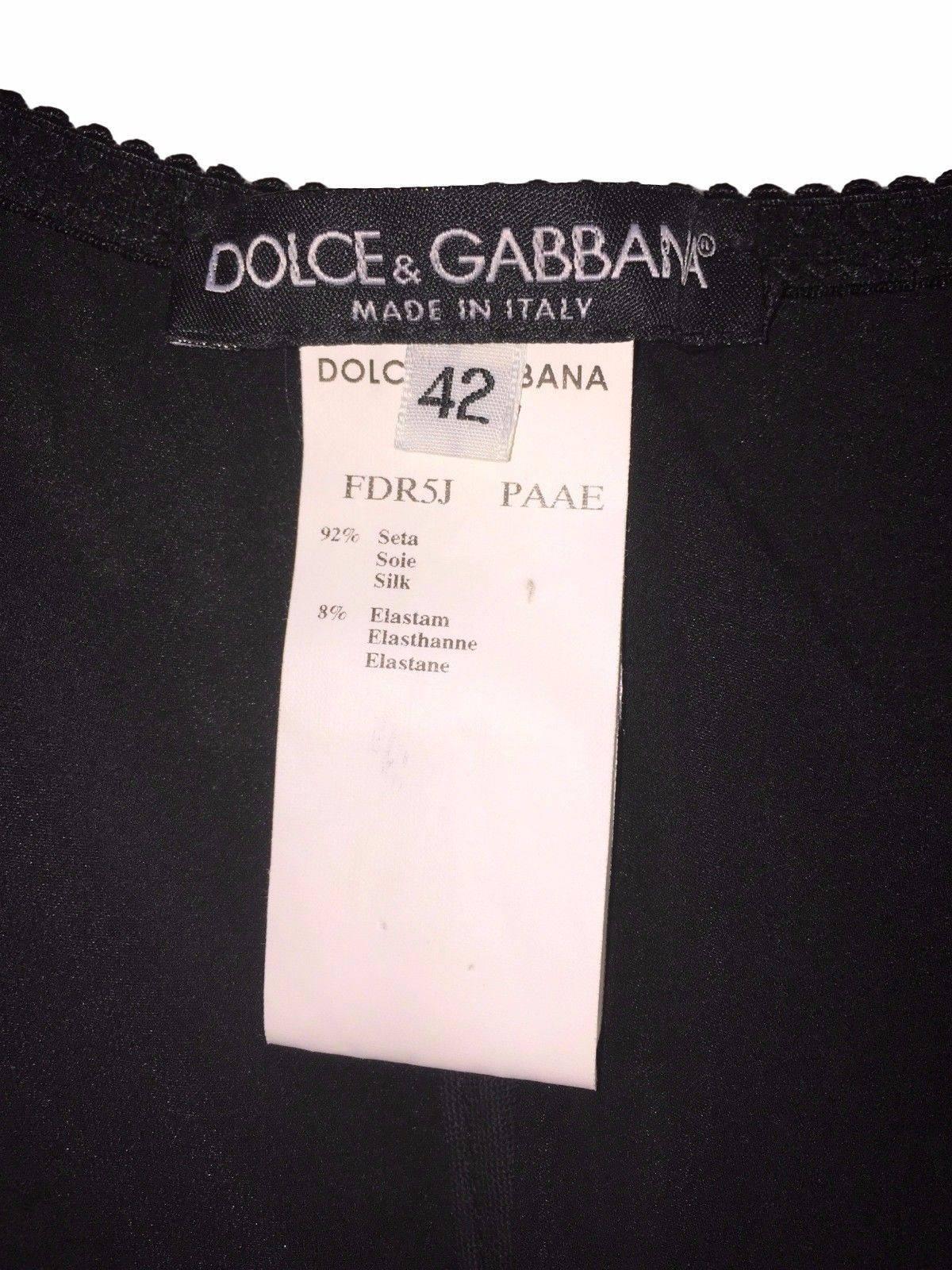 F/W 2003 Dolce & Gabbana Roses Corset Bustier Asymmetrical Silk Bra Dress 2