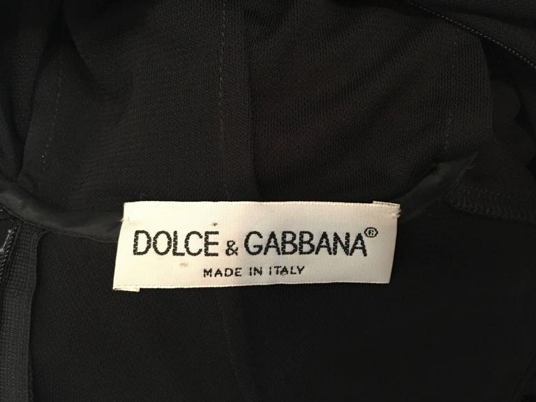 S/S 1996 Dolce and Gabbana Runway Black Sheer Hooded Dress at 1stDibs