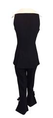 Documented S/S 1993 Runway Gianni Versace Couture Top Pant Ensemble Suit 38