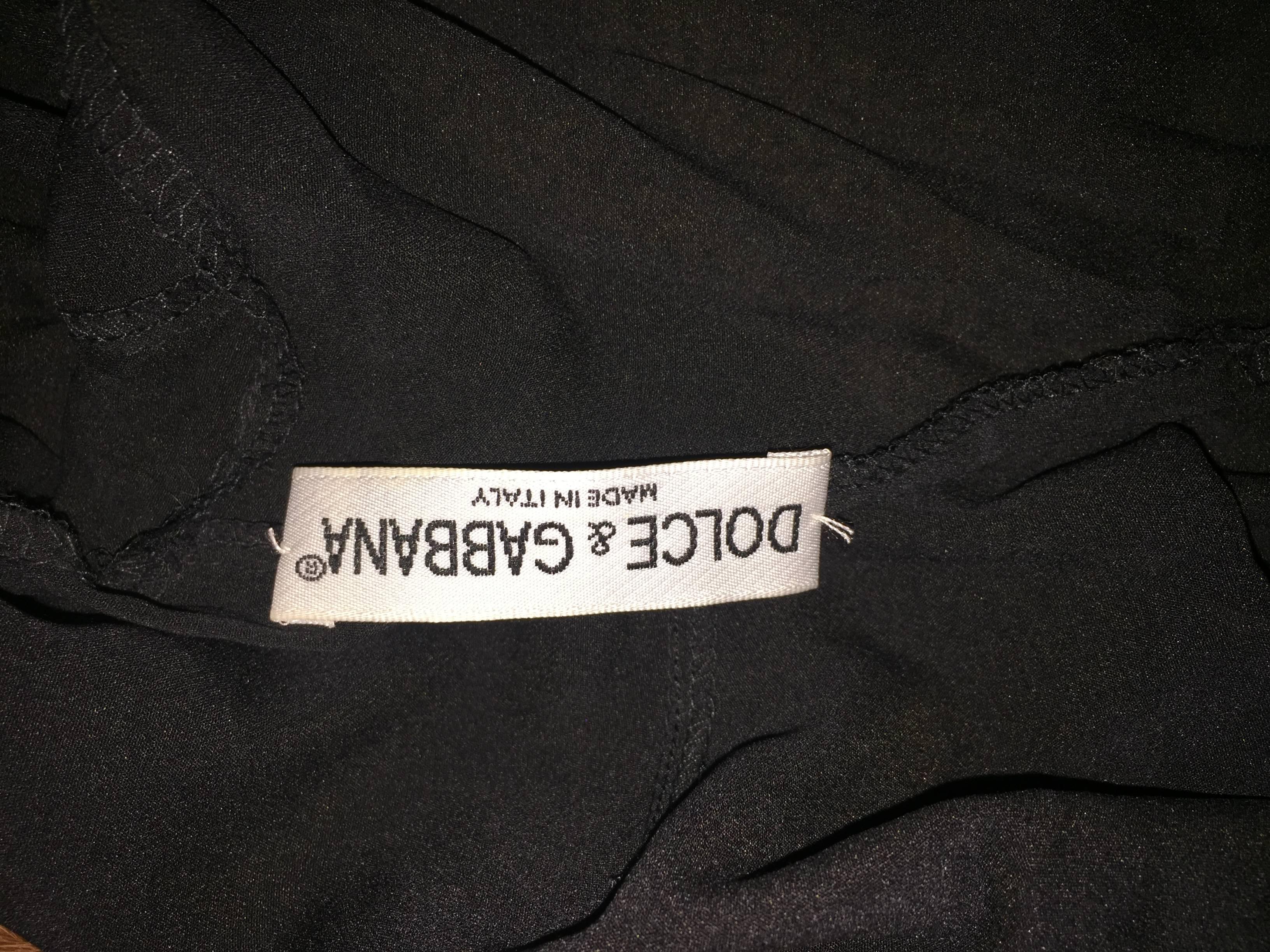 S/S 1998 Dolce & Gabbana Black Sheer Silk Wrap Sable Fur Jacket 1