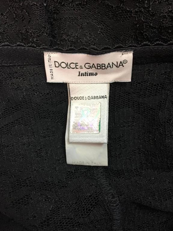 1990's Dolce and Gabbana Sheer Black Lace and Mesh Mini Dress XS/S at ...
