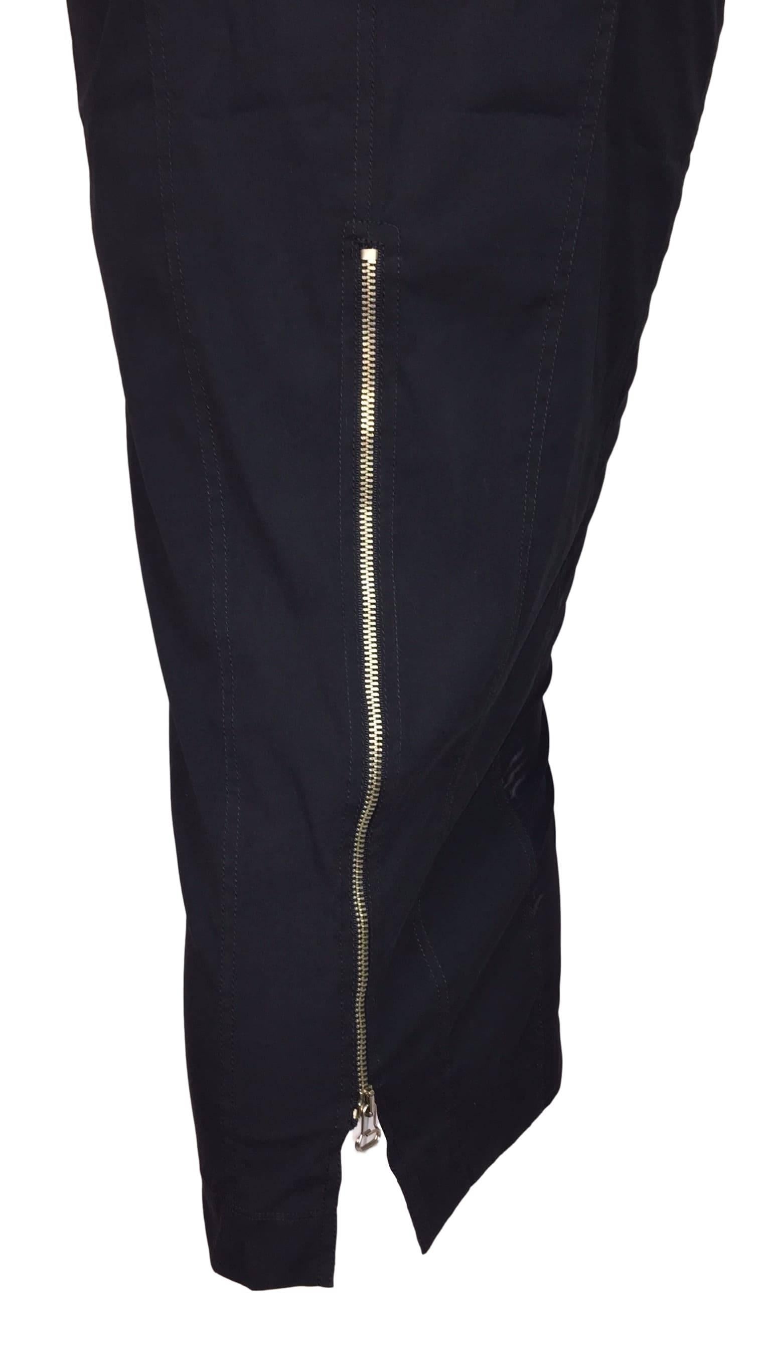 1987 Jean Paul Gaultier FIT Museum Black Mesh Corset Zipper Wiggle Dress 2