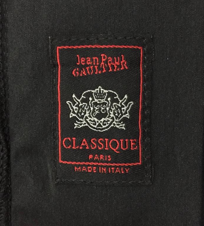 1987 Jean Paul Gaultier FIT Museum Black Mesh Corset Zipper Wiggle ...