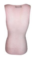 Dolce & Gabbana Nude Fishnet Plunging Tank Top XS/S, S/S 2001