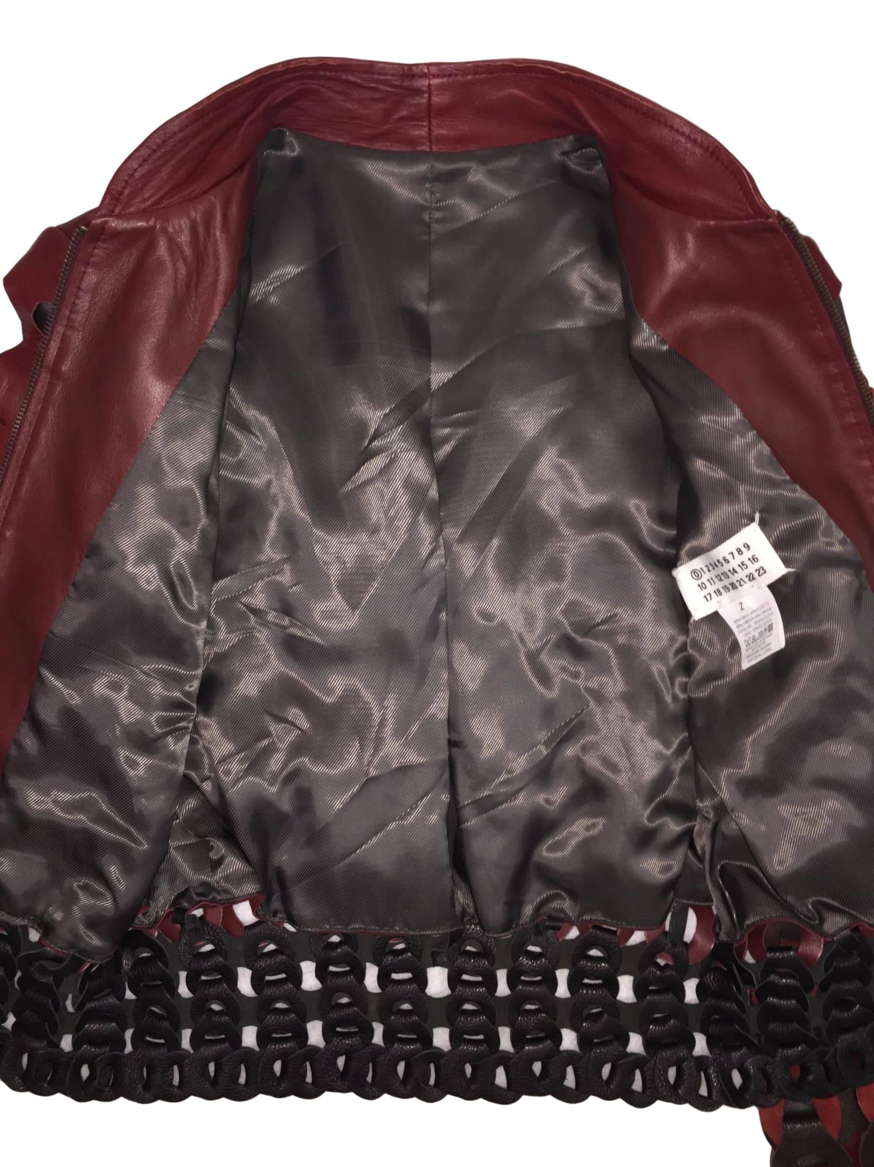 maison margiela leather bomber jacket