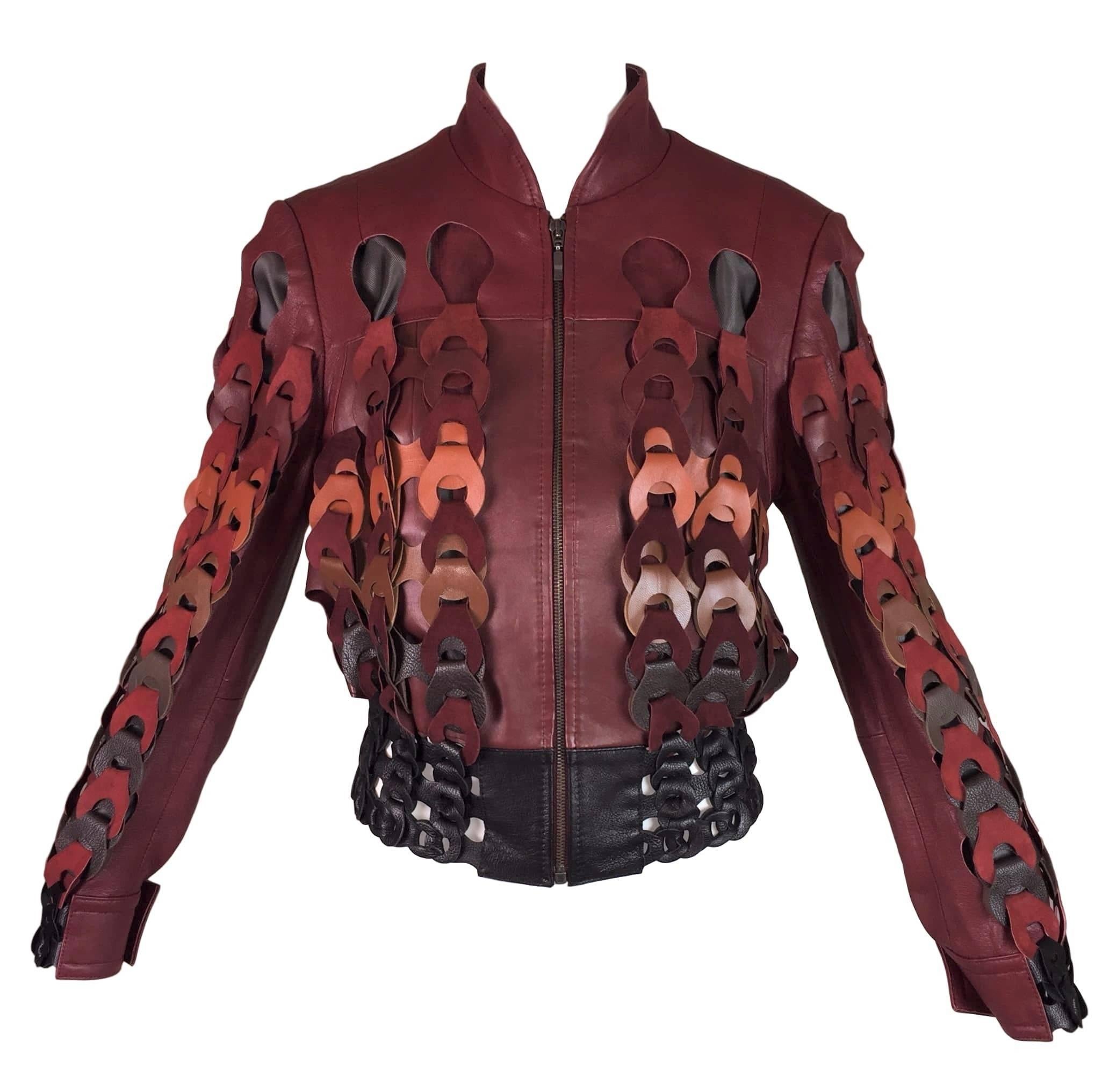 F/W 2007 Maison Martin Margiela Artisanal Woven Leather Bomber Jacket 2