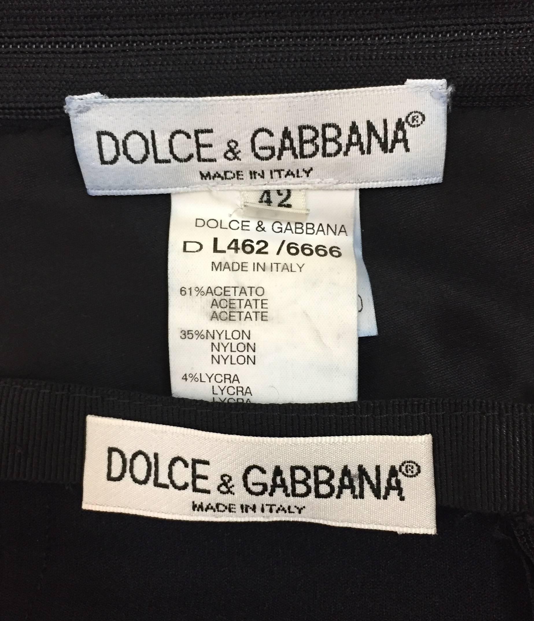 F/W 1997 & S/S 1999 Dolce & Gabbana Zipper Bustier & Sheer Lace Mini Skirt In Excellent Condition In Yukon, OK