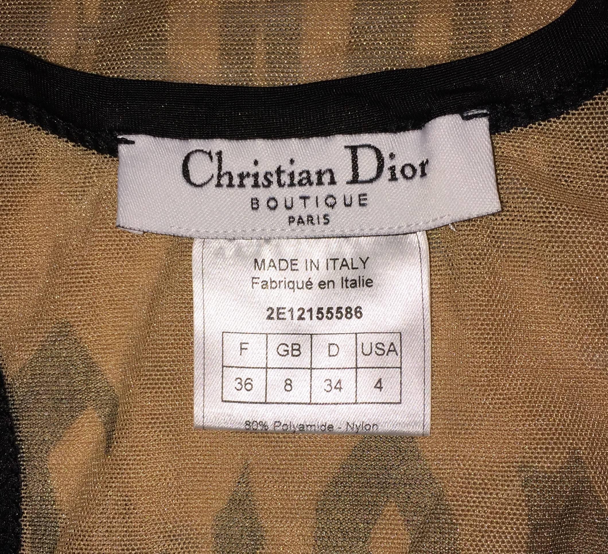 christian dior mesh top