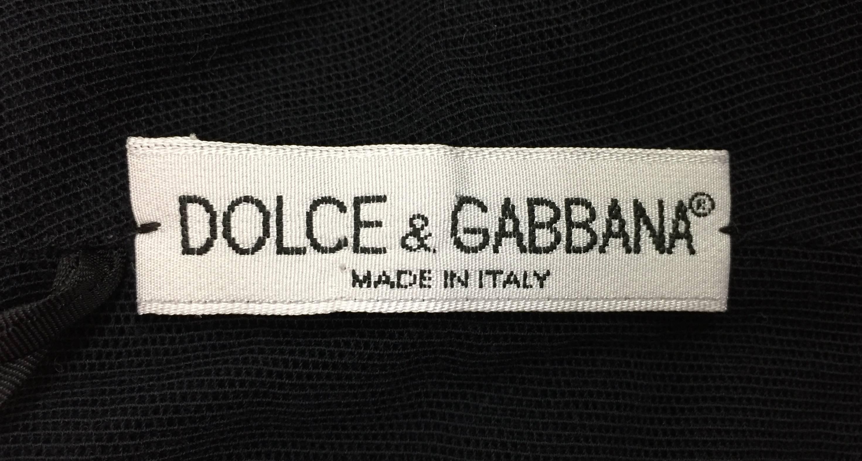 Women's S/S 1998 Dolce & Gabbana Black Sheer Mesh Lace Underlay Wiggle Pencil Dress