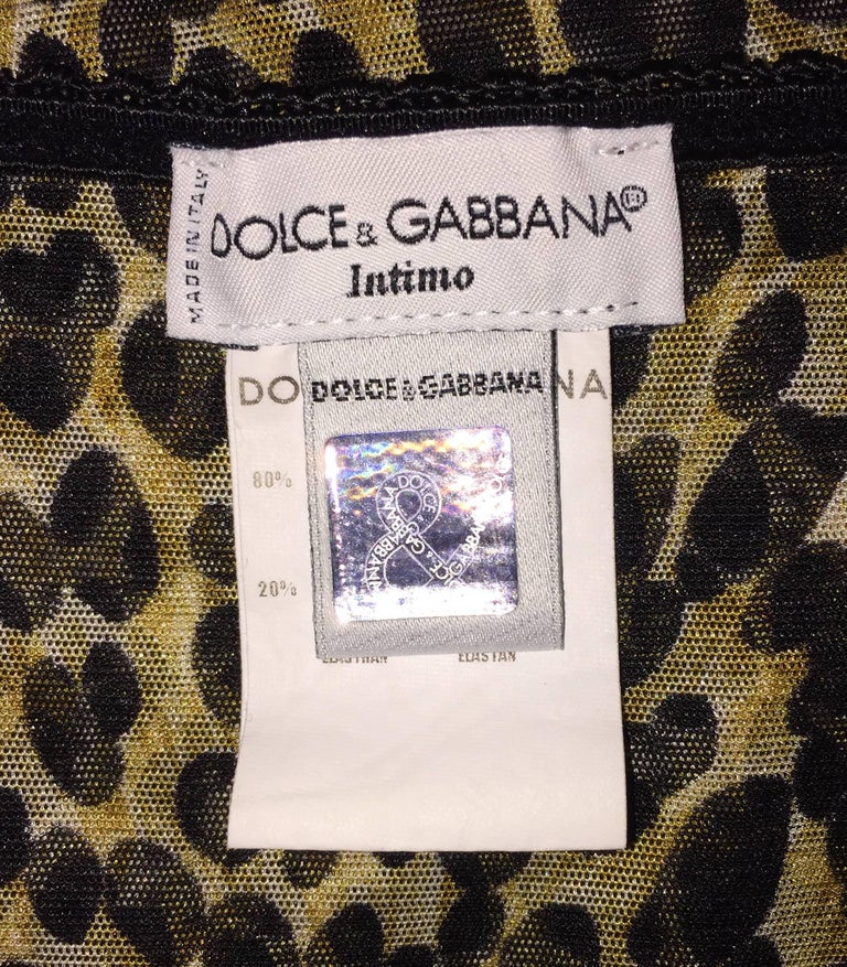 1990's Dolce and Gabbana Leopard Sheer Mesh Bodysuit Top at 1stDibs ...