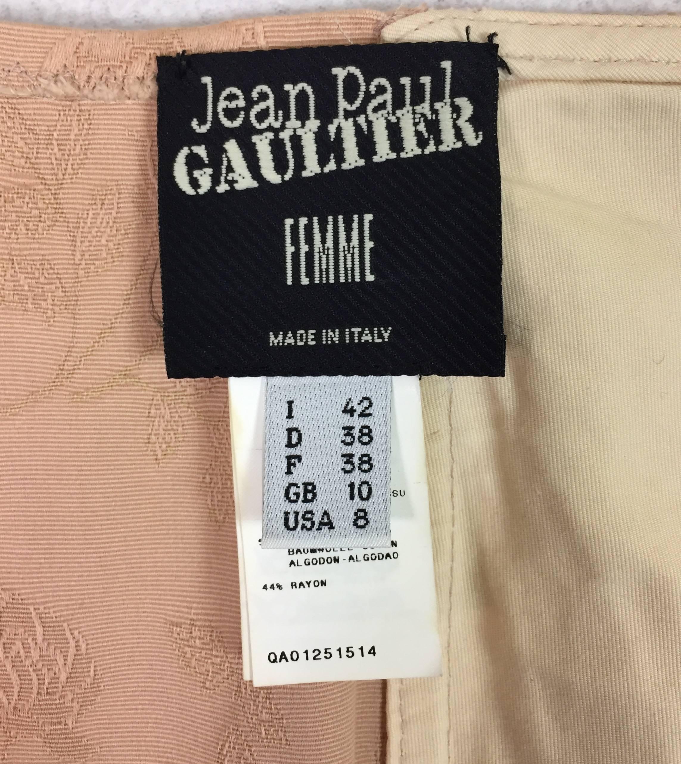 S/S 2004 Jean Paul Gaultier Runway Nude Corset Micro Mini Bandage Skirt In Excellent Condition In Yukon, OK