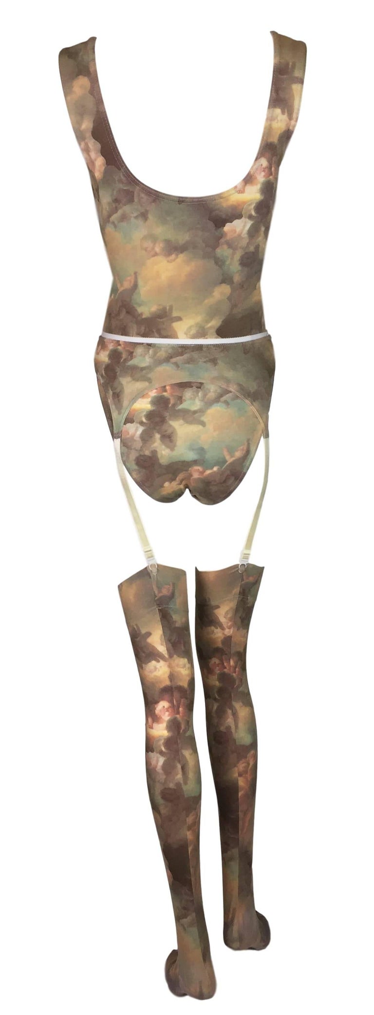 1992 Vivienne Westwood x Sock Shop Putti Print Bodysuit