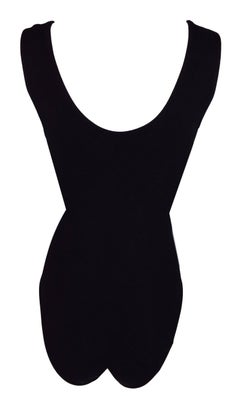 1990's Christian Dior "J'adore Dior" Black Bodysuit Top