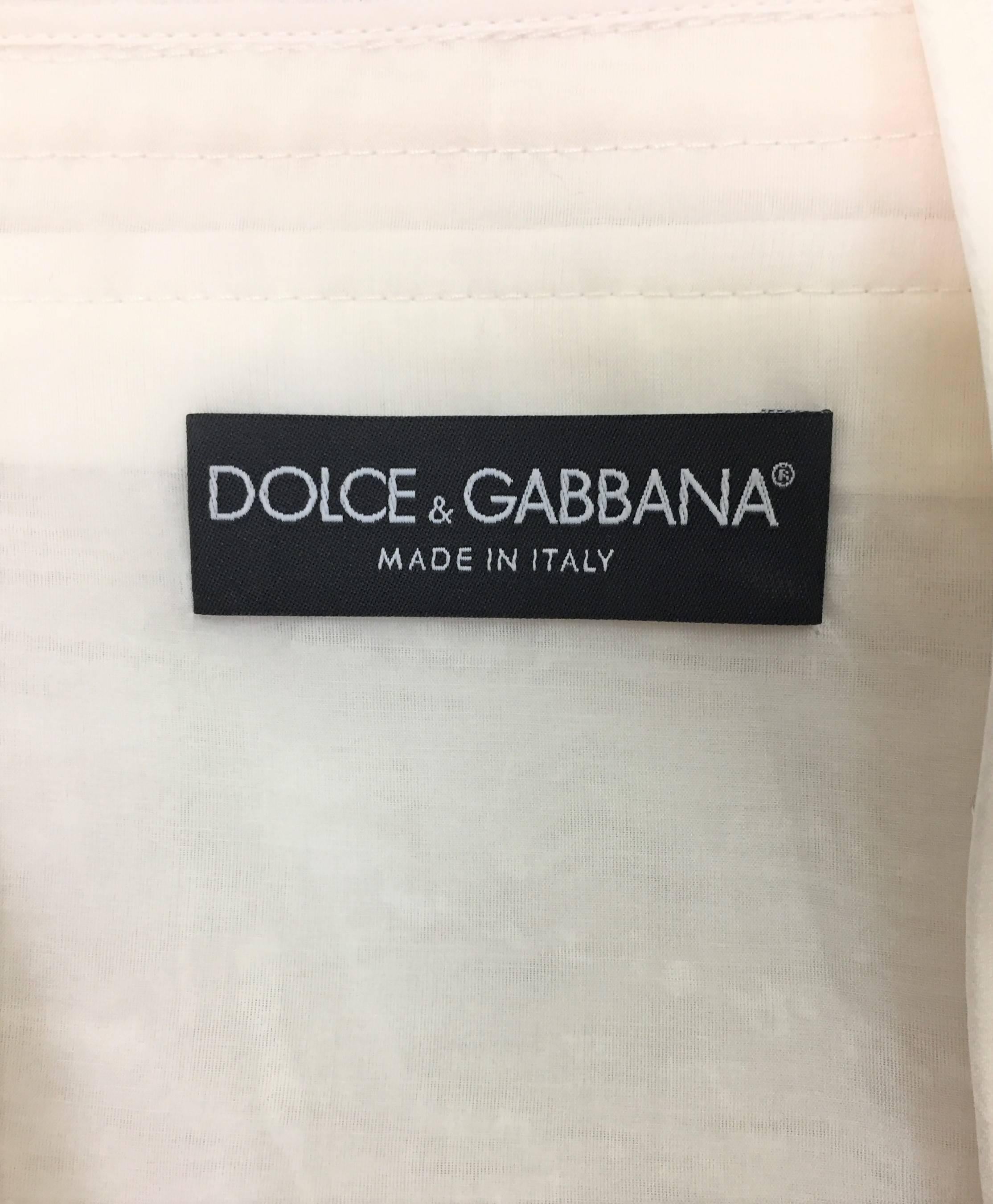 C. 2001 NWT Dolce & Gabbana Sheer Ivory Silk Dress Coat Blazer Menswear 38 In New Condition In Yukon, OK
