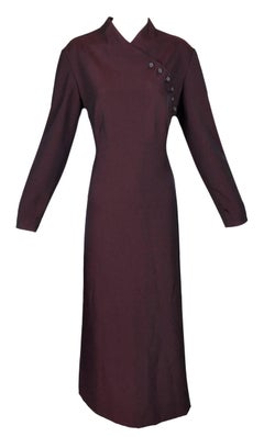 F/W 1998 Alexander McQueen "Joan" Catholic Oxblood Red Long Gown Dress