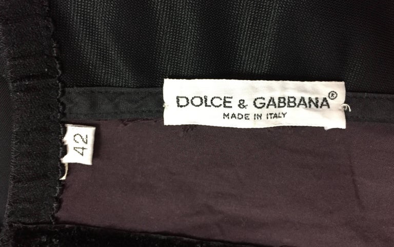 F/W 1990 Dolce and Gabbana Black Corset Cross Back Bandage Mini Dress ...