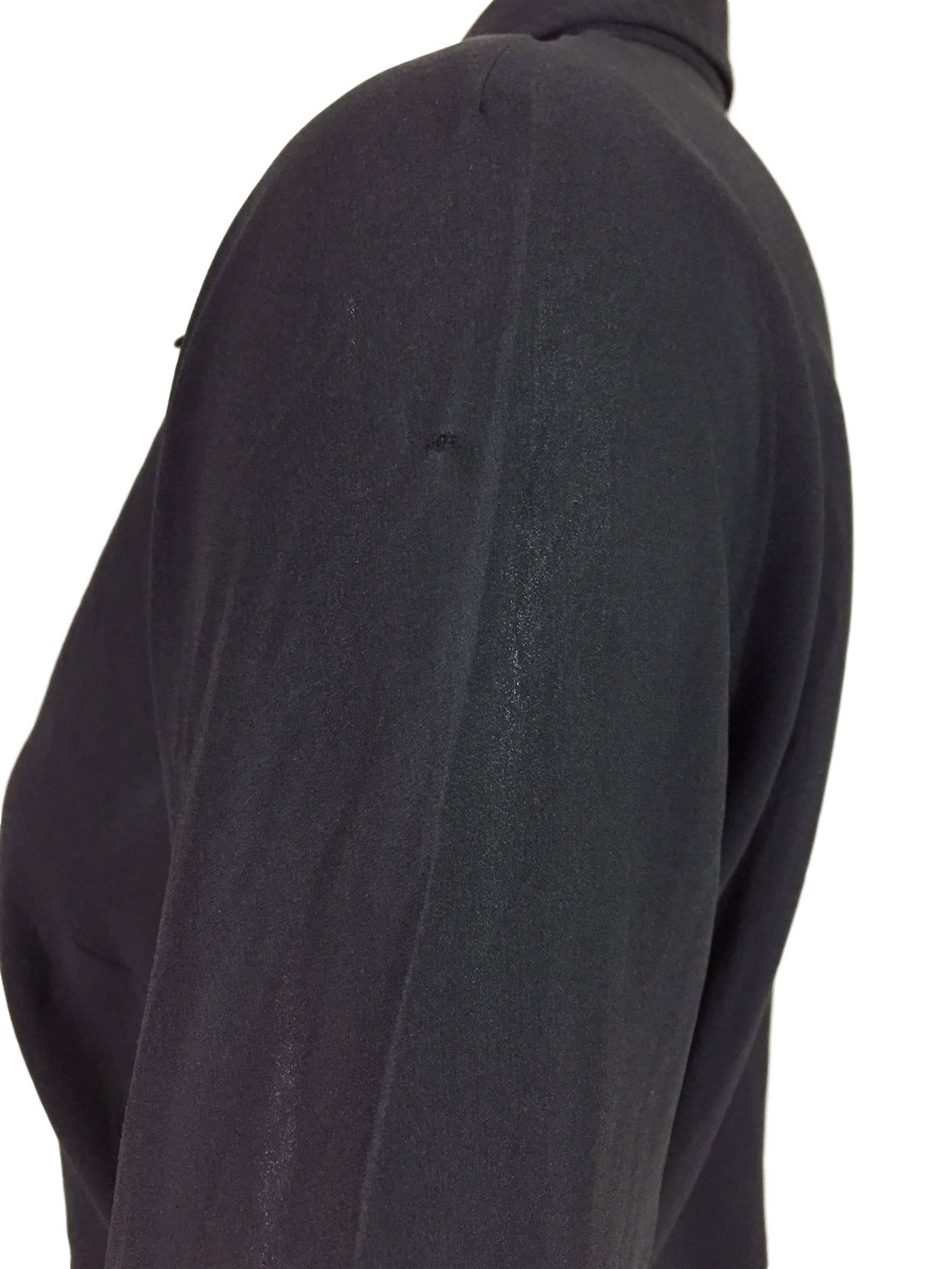 Women's Dolce & Gabbana Sheer Black Silk Crop Top and Slit Zipper Skirt Set, S/S 1996