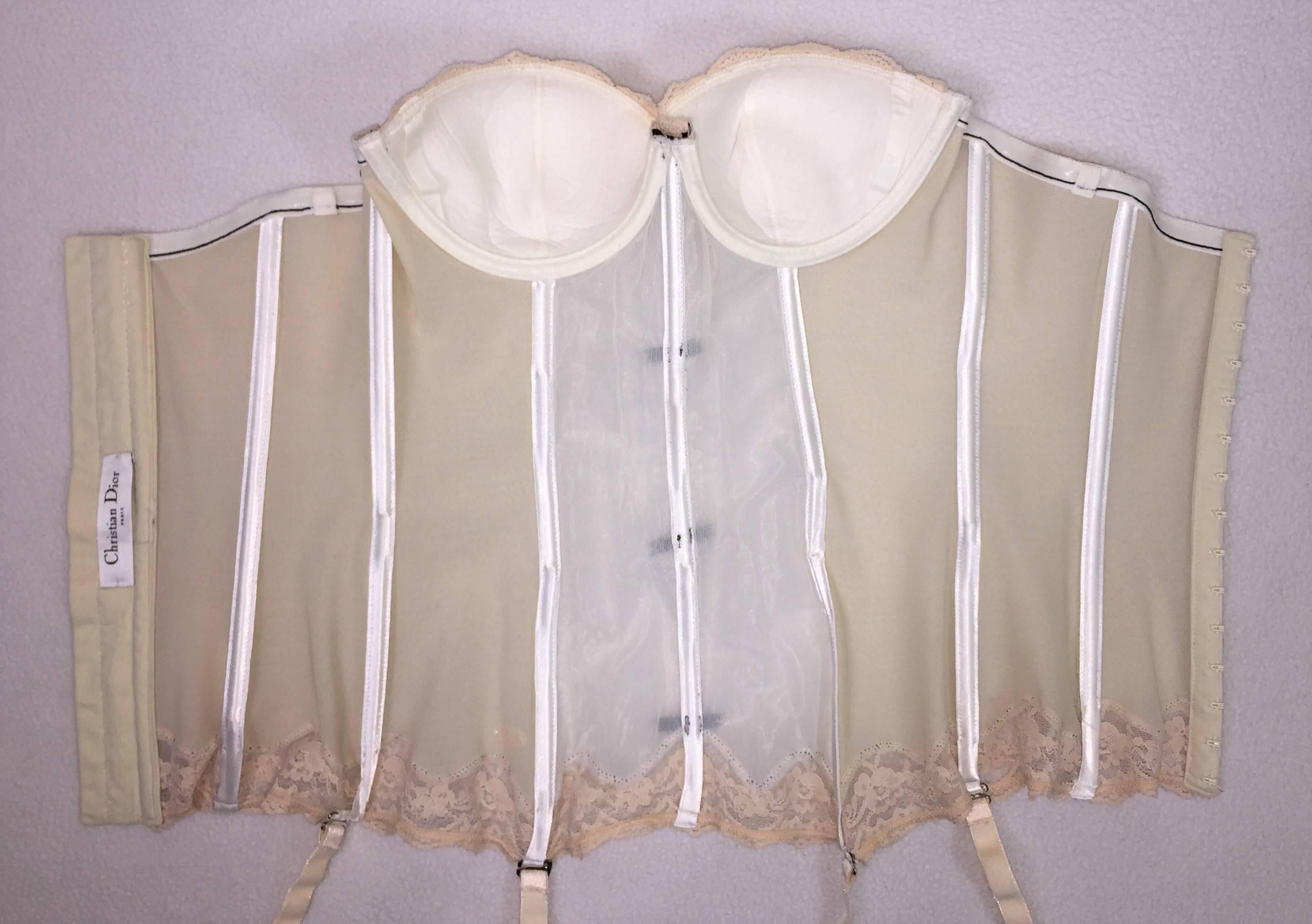 sheer nude corset