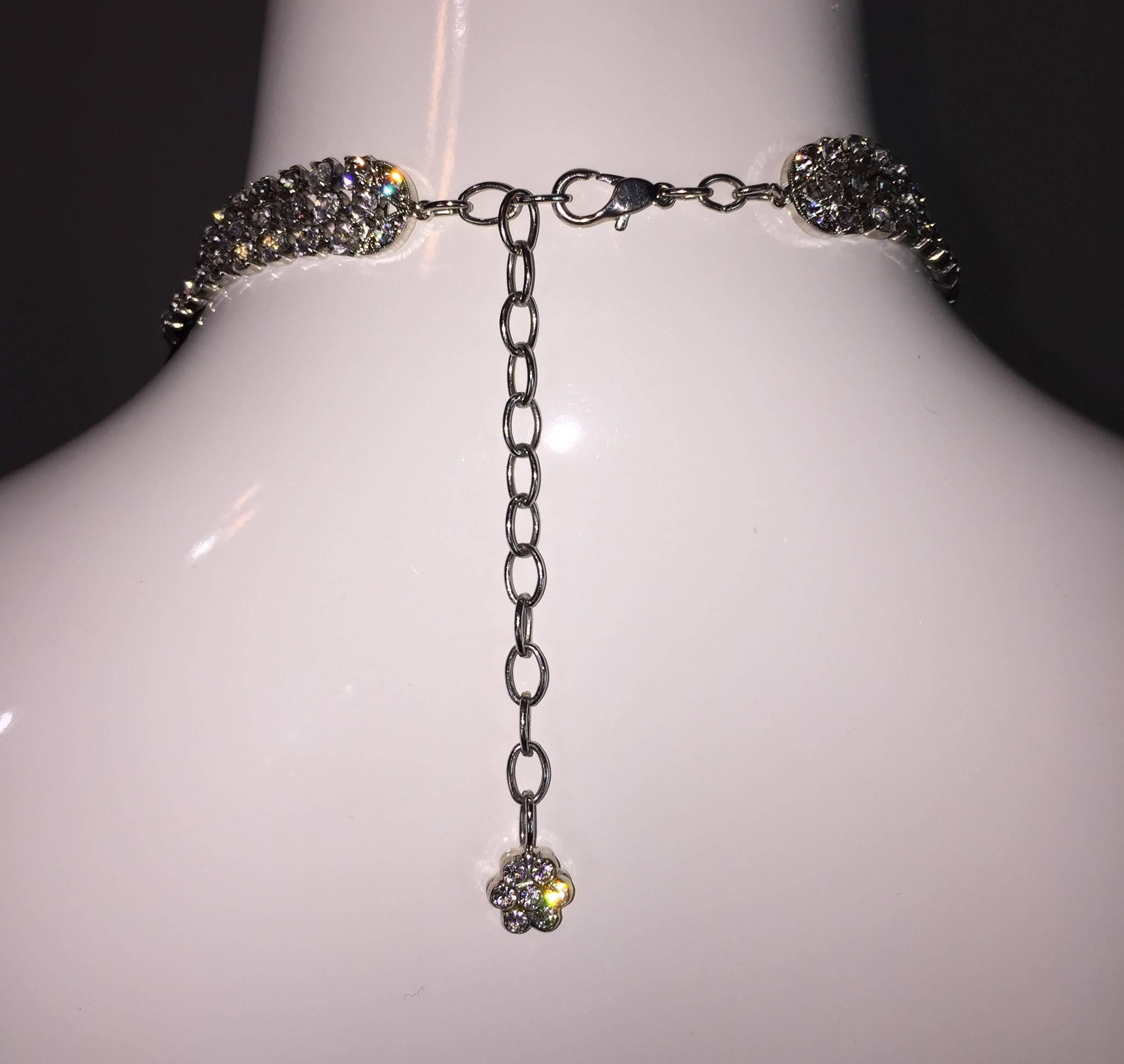 Women's 1990's Dolce & Gabbana Crystal Charm Necklace Long Black Mermaid Gown Dress