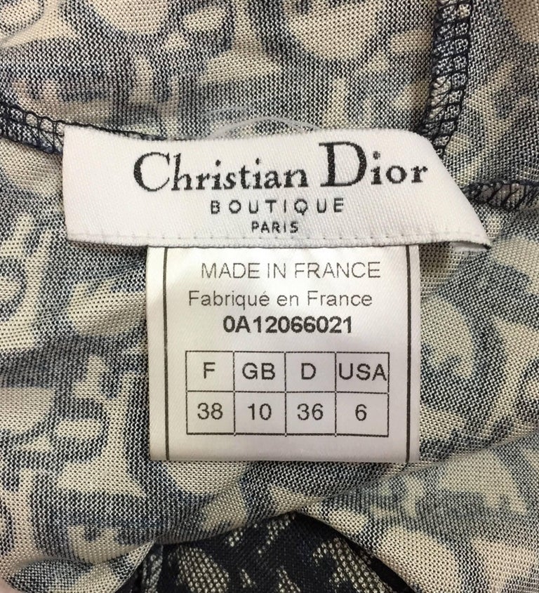 F/W 2000 Christian Dior Sheer Silk Monogram Gold CD Sex and the City Dress  at 1stDibs