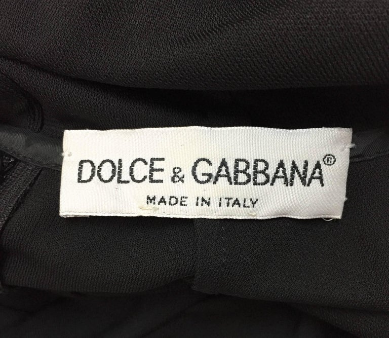Dolce and Gabbana Runway Sheer Black Hooded Mini Dress, S / S 1996 at ...