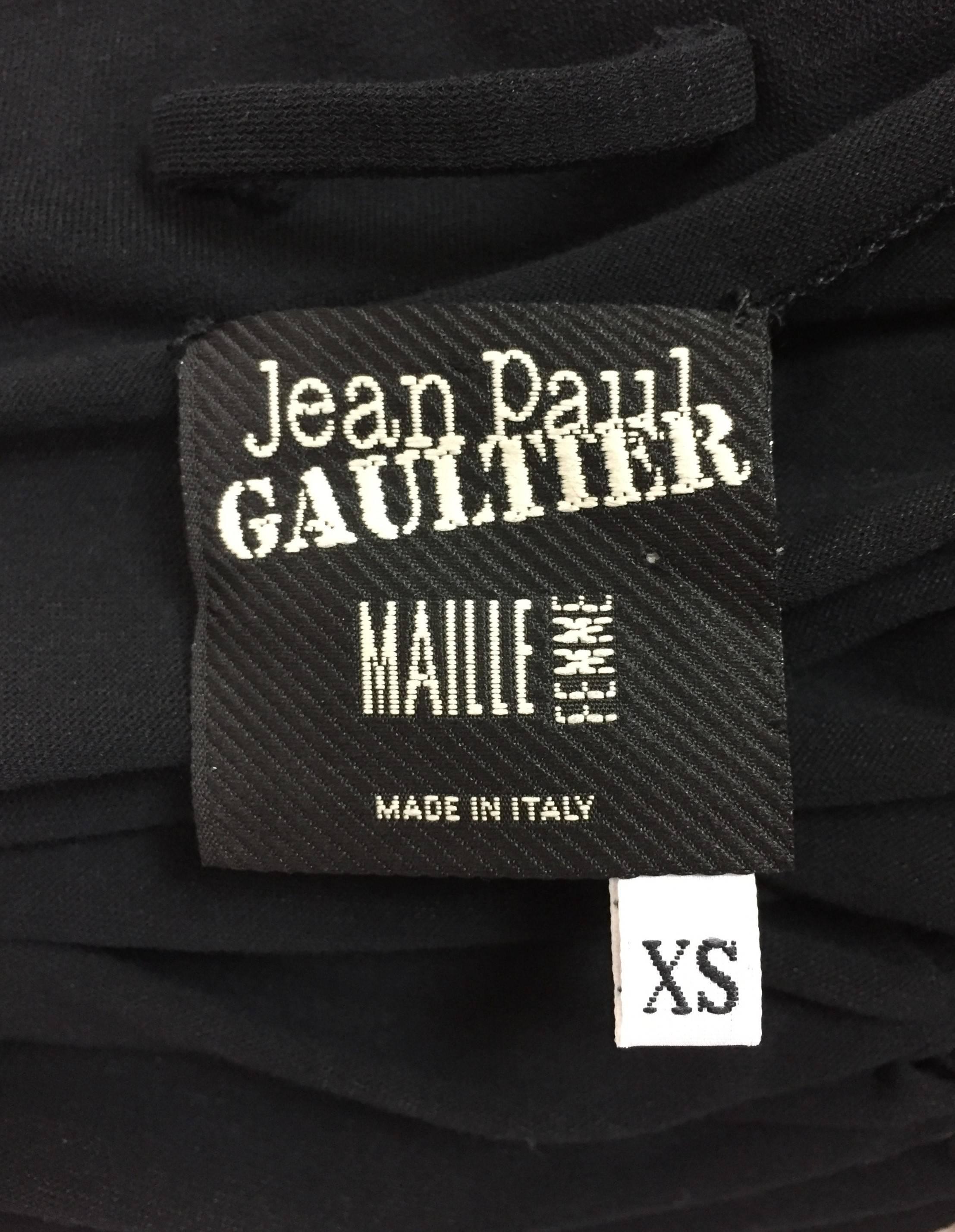Women's Jean Paul Gaultier Sheer Black Pin-Up Wiggle Dress, 2000s 