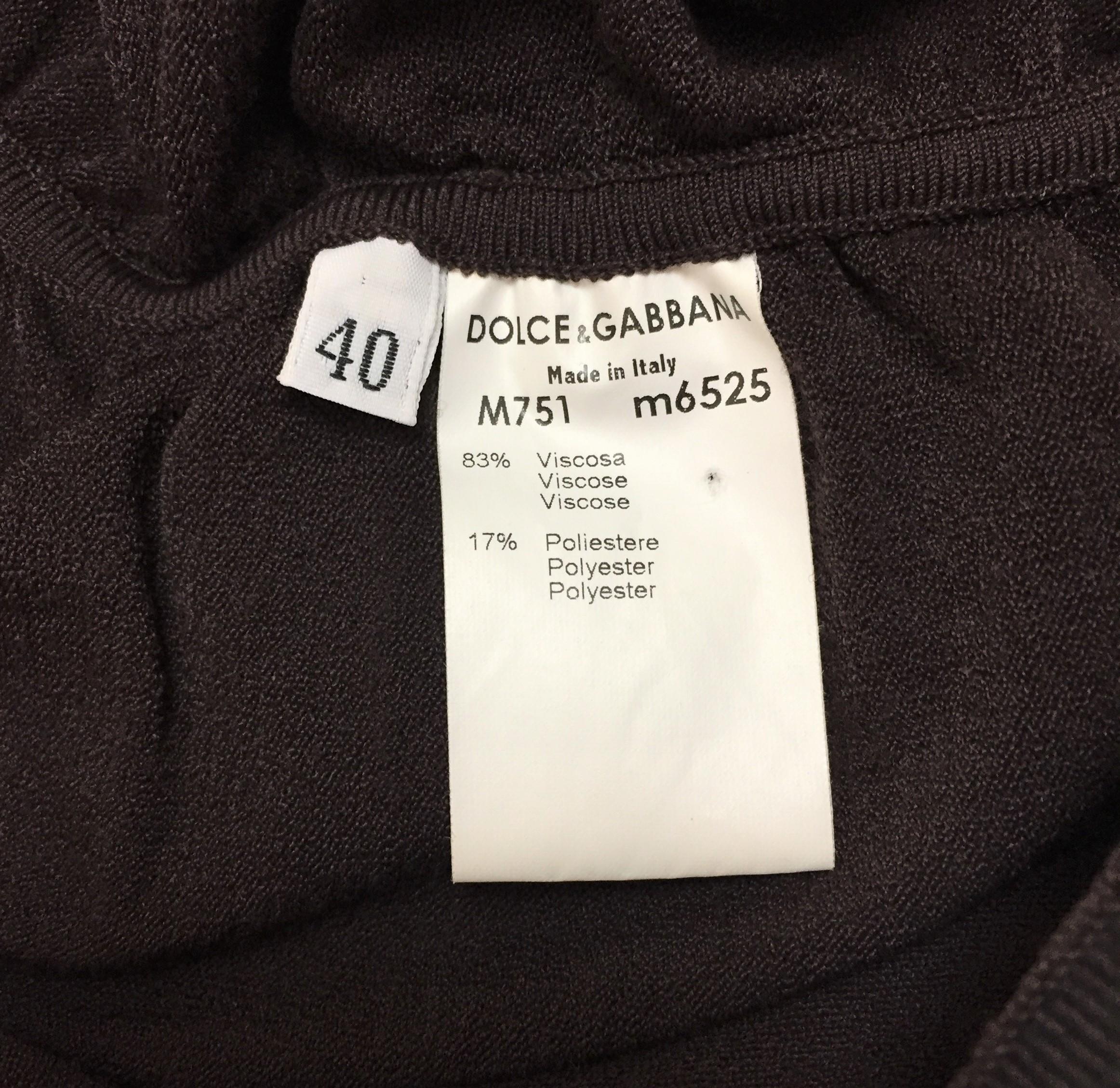 2000 Dolce & Gabbana Semi-Sheer Brown Ruched Halter Bodycon Dress 40 In Good Condition In Yukon, OK