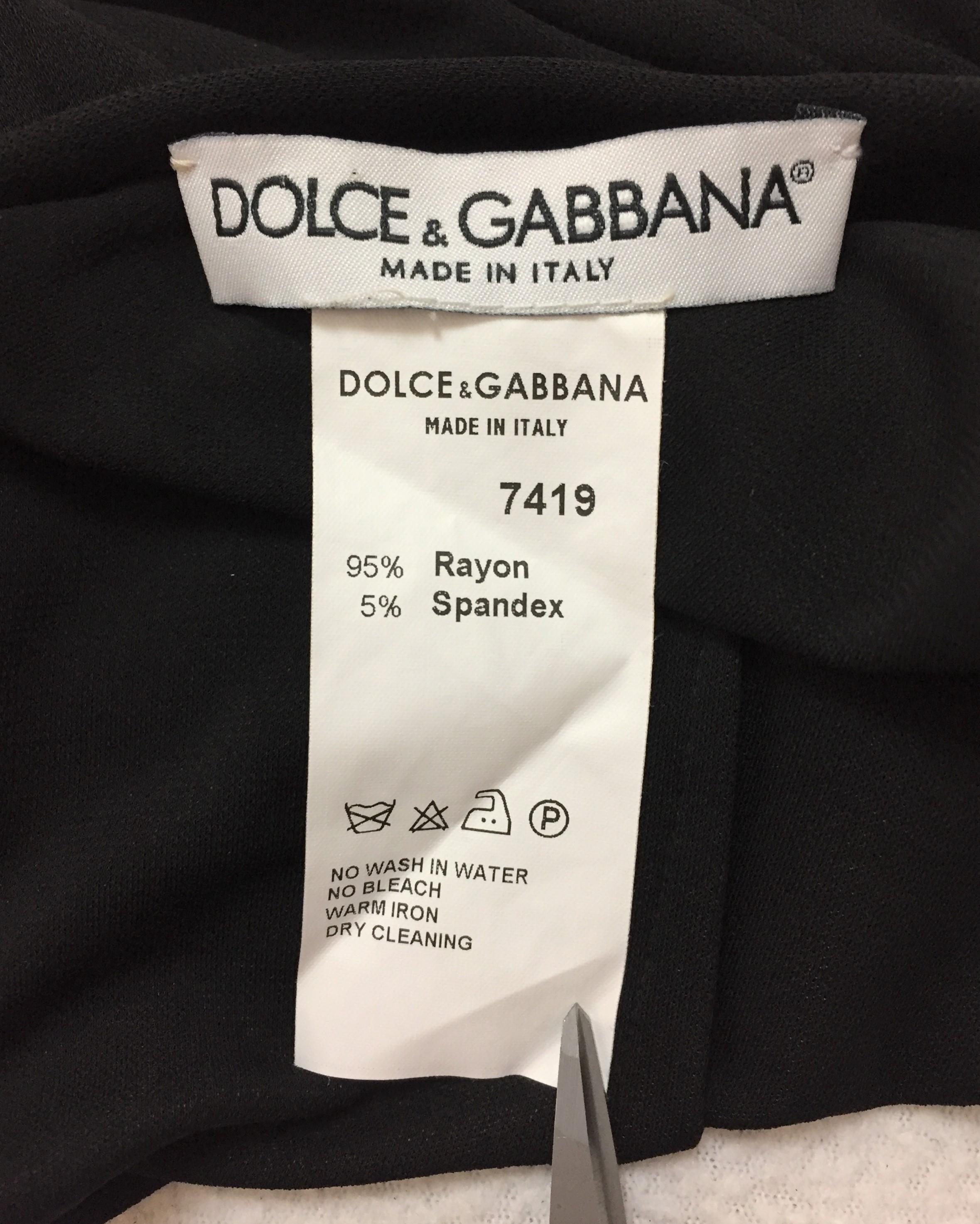 Unworn S/S 1996 Dolce & Gabbana Long Black Semi-Sheer Gown Dress In New Condition In Yukon, OK