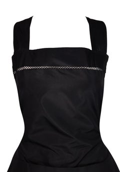 S/S 1998 Jean Paul Gaultier Runway Black Suspender Pinafore Steampunk Gown Dress