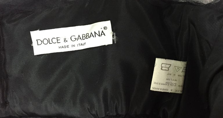 Dolce and Gabbana Runway Black Tulle Ballerina Mini Dress, S / S 1992 ...