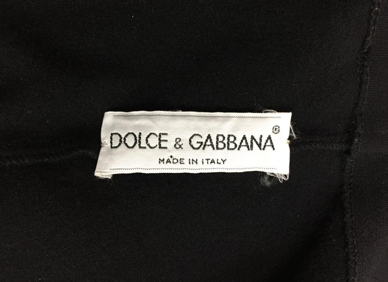 1991 Dolce and Gabbana Black Strapless Mini Dress w/ Long Silk Sash ...