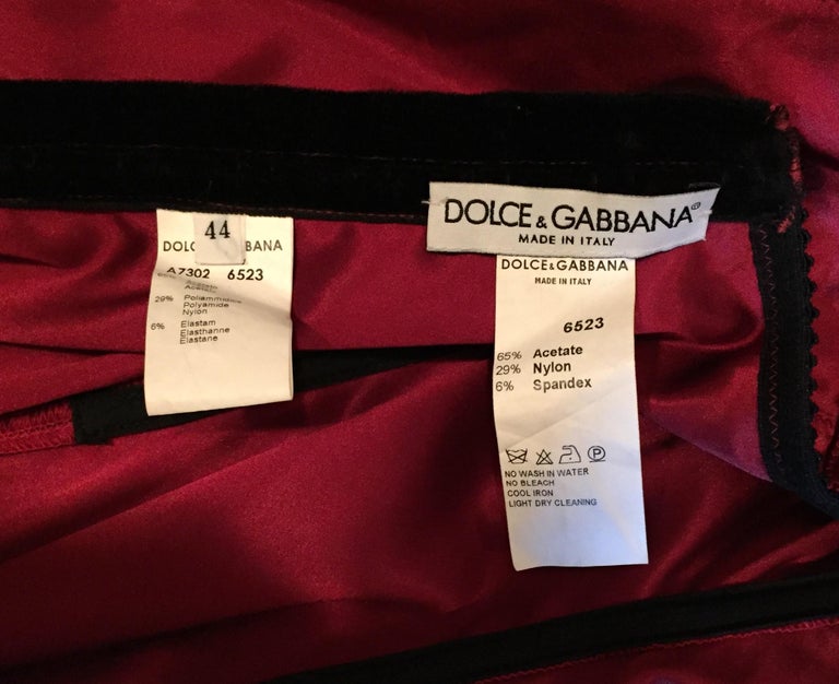 1996 Dolce and Gabbana Metallic Red Corset Wiggle Pin-Up Dress at ...