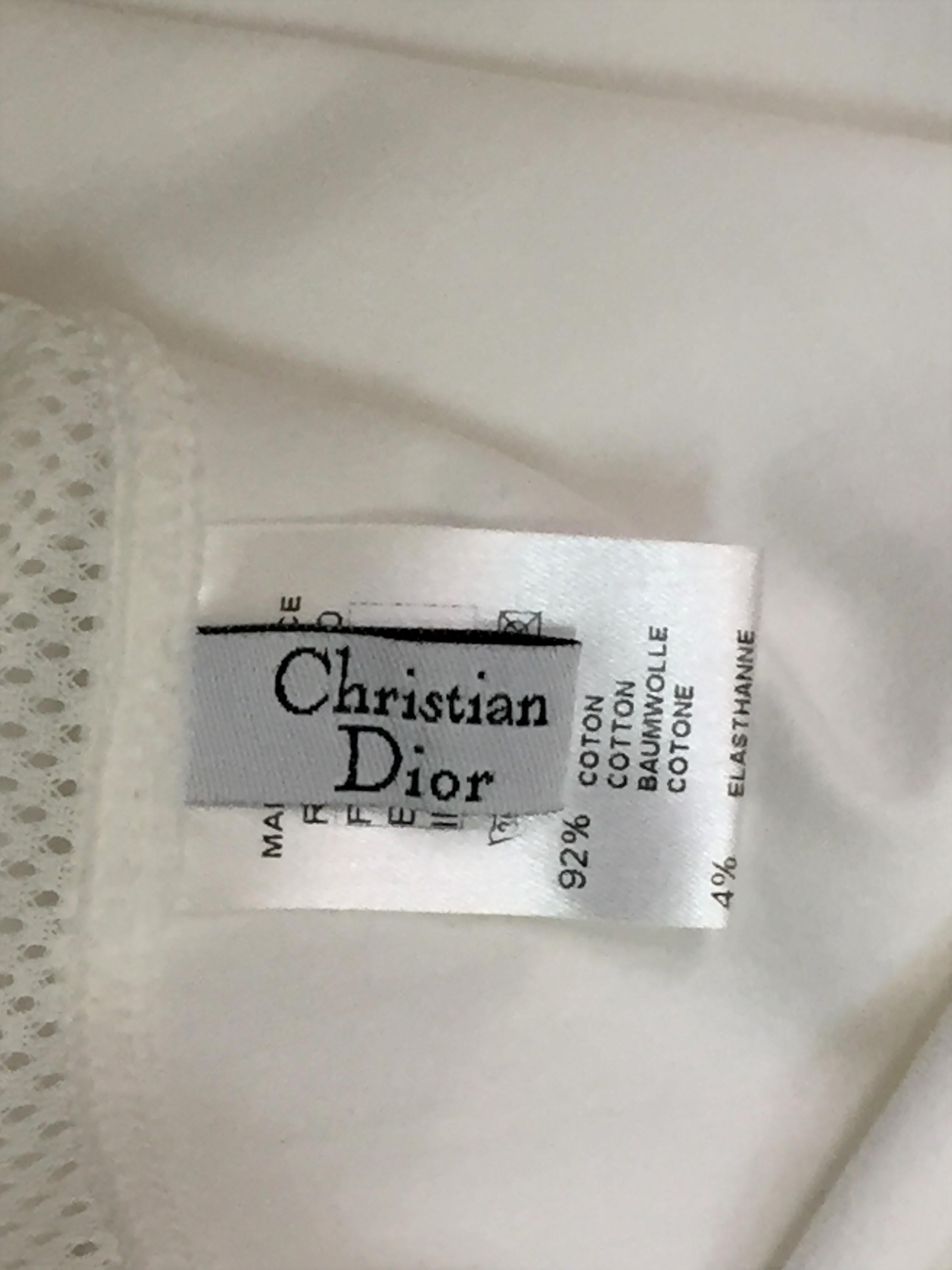Women's Unworn 2000 Christian Dior John Galliano Sheer White Bodycon Mini Dress