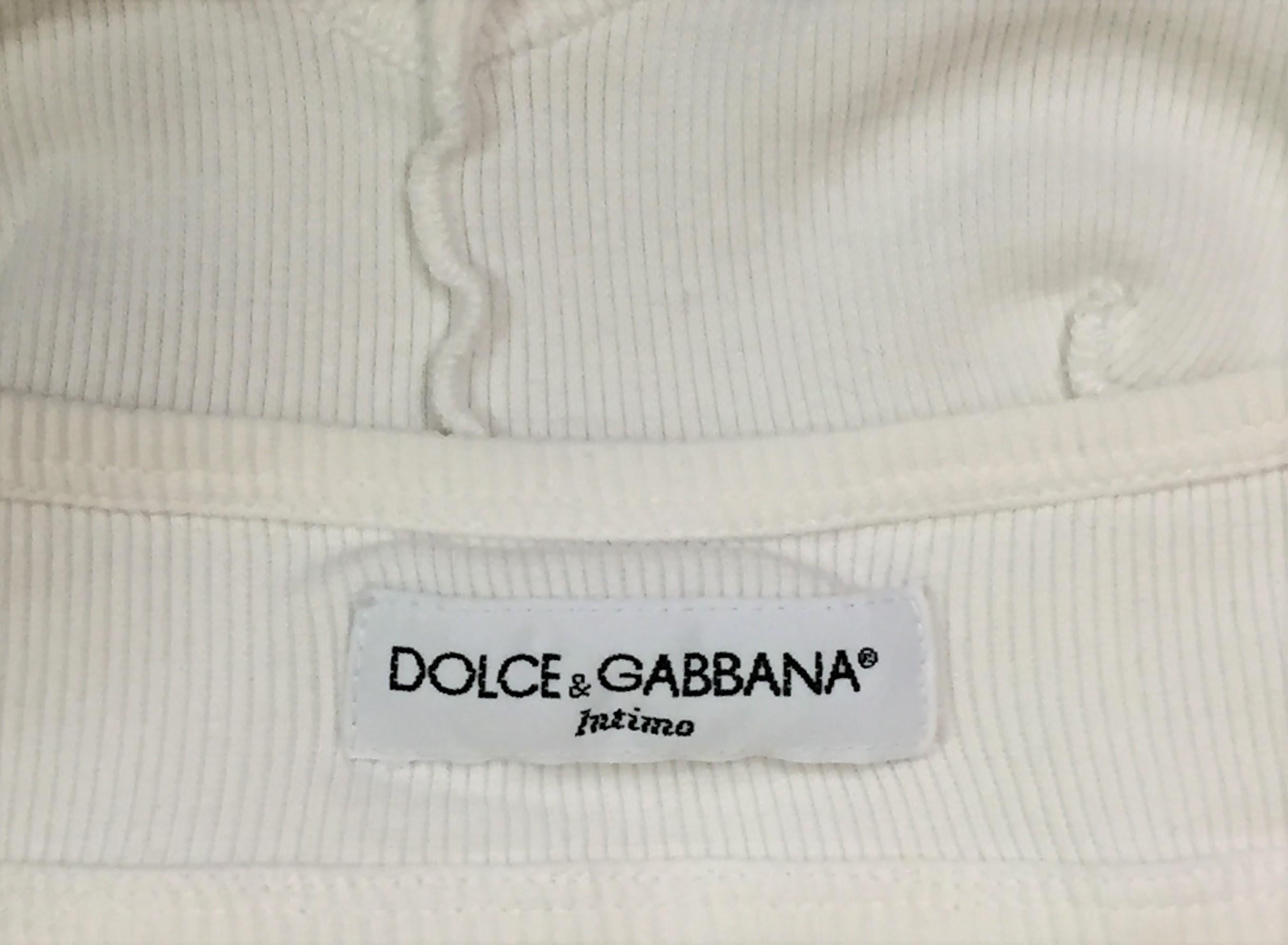 dolce and gabbana white crop top