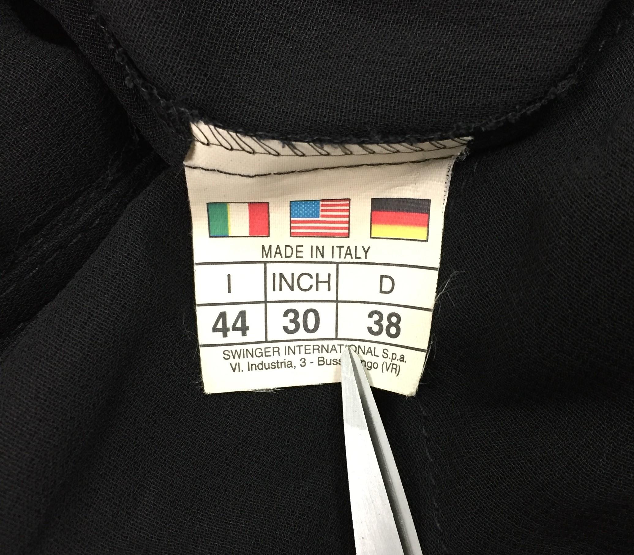 1990's Fendi Sheer Black L/S A-Line Button Down Gown Dress 2