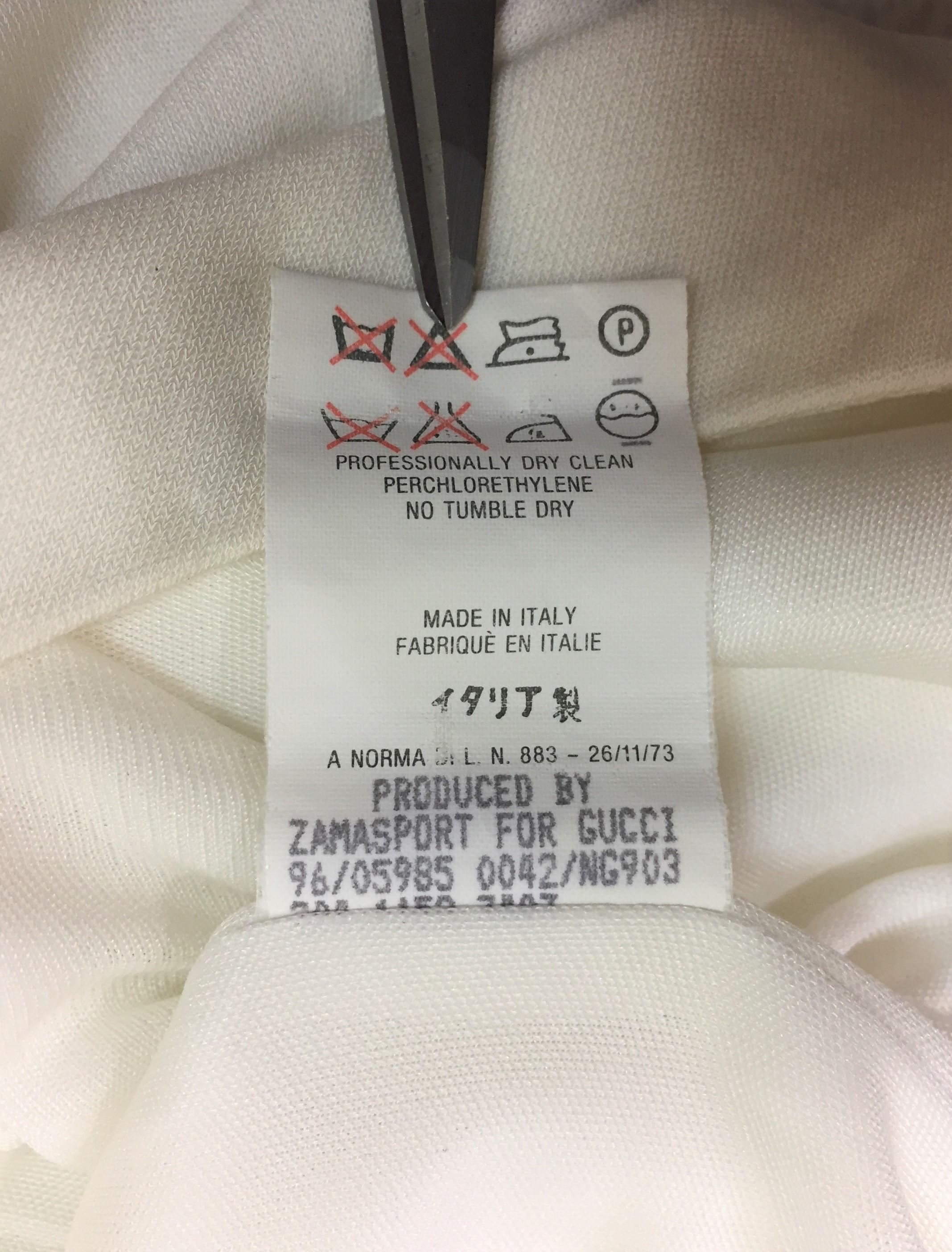F/W 1996 Gucci by Tom Ford White Cut-Out Gown Dress W/ Matching Belt In Good Condition In Yukon, OK