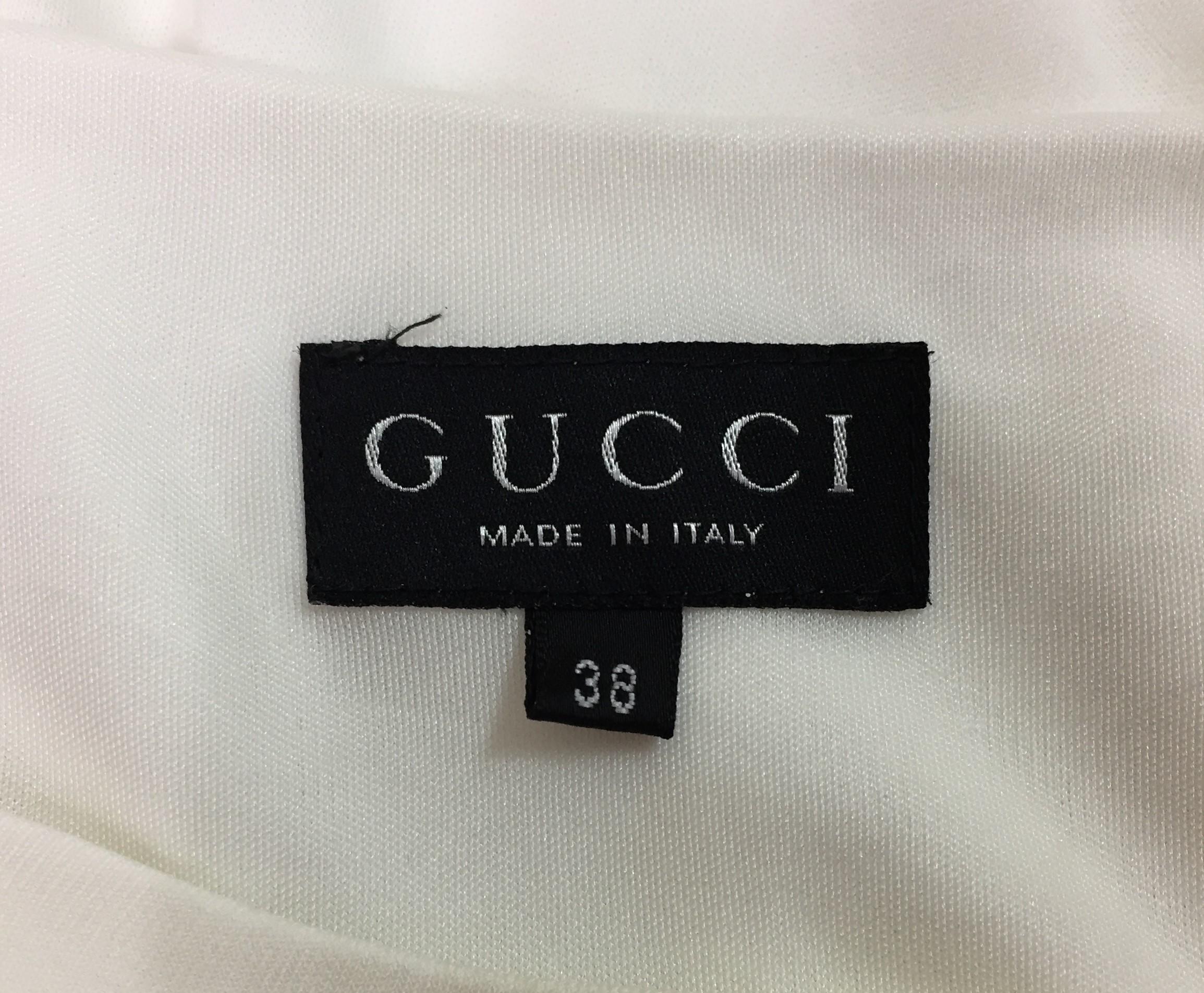 gucci white gown