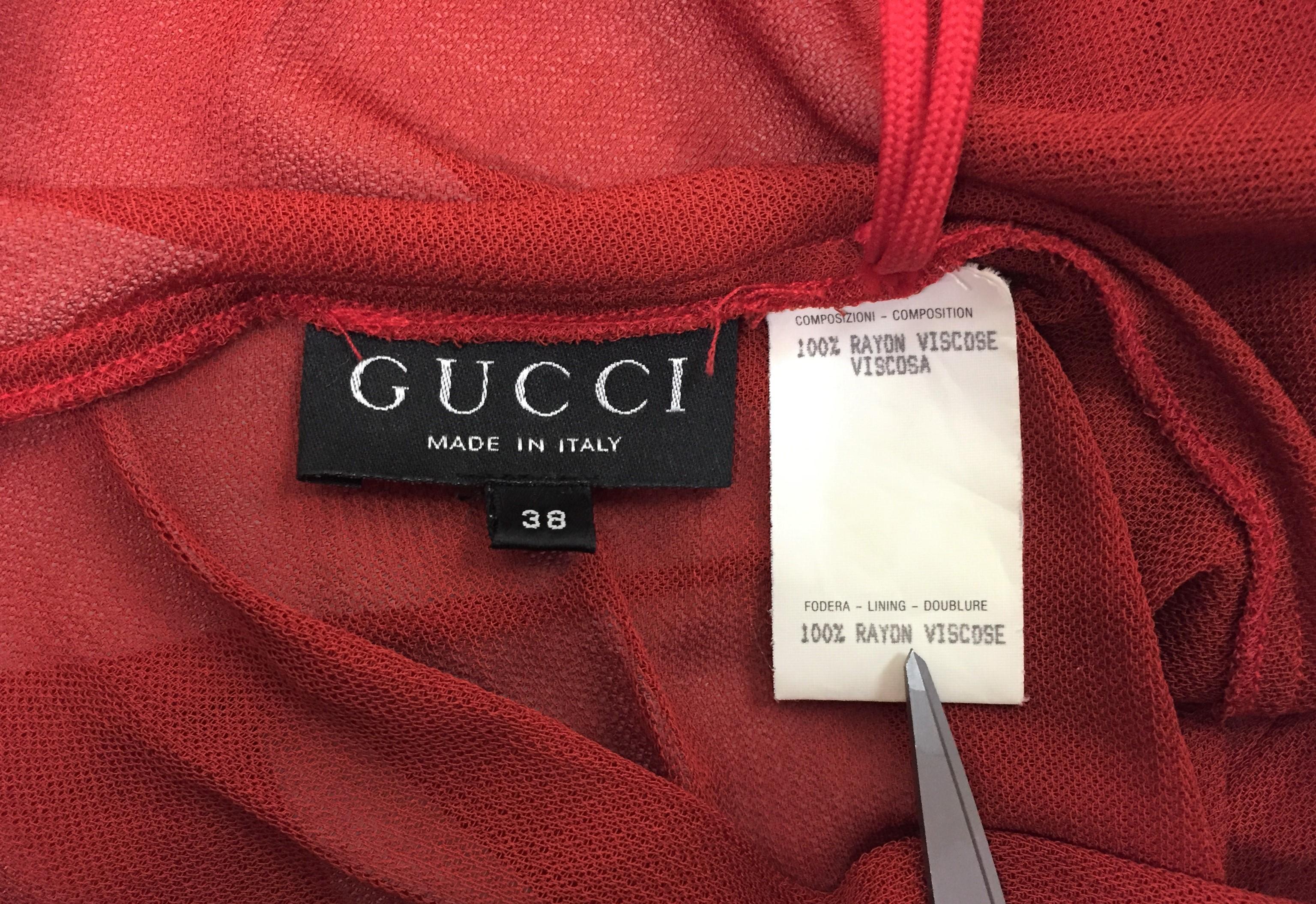 gucci sheer slip dress