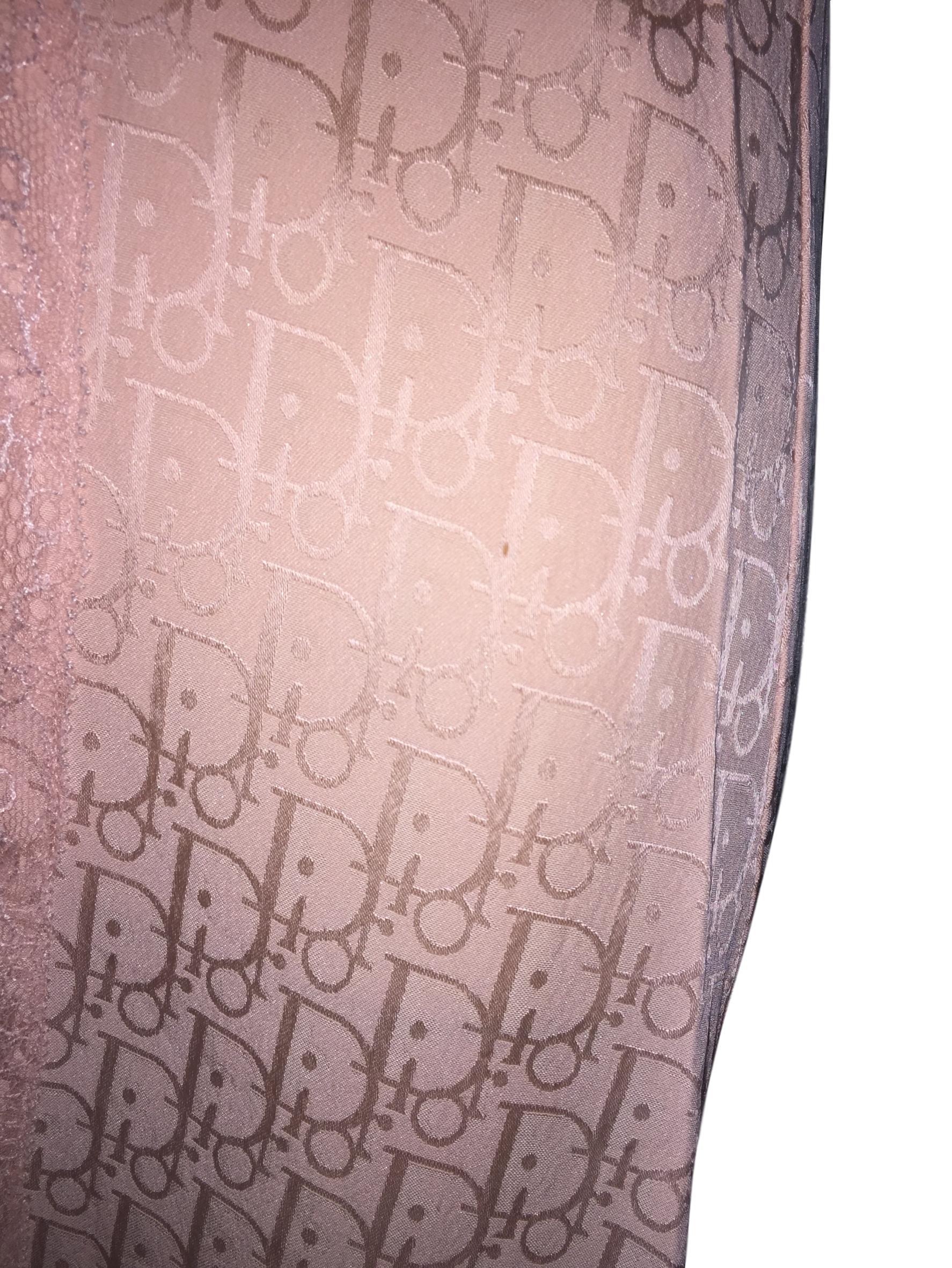 S/S 2000 Christian Dior John Galliano Baby Pink Monogram Logo Slip Dress Bon état à Yukon, OK