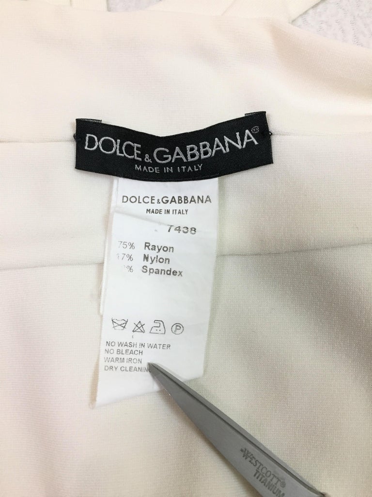 S/S 2001 Dolce and Gabbana Runway Ivory Bodycon Wiggle Dress at 1stDibs